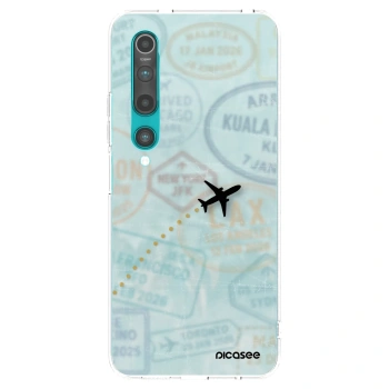 Picasee silikonowe przeźroczyste etui na Xiaomi Mi 10 - FLIGHT PATH