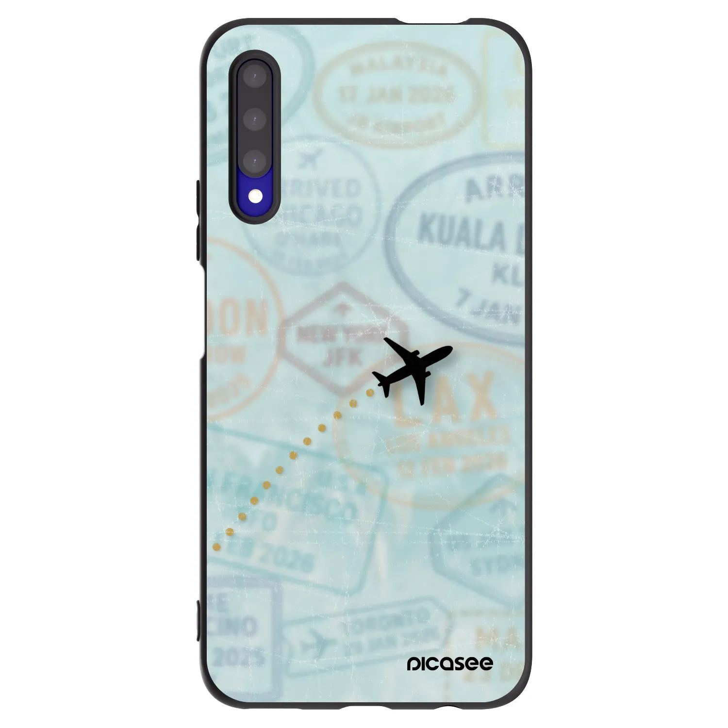Picasee silikonowe czarne etui na Honor 9X Pro - FLIGHT PATH