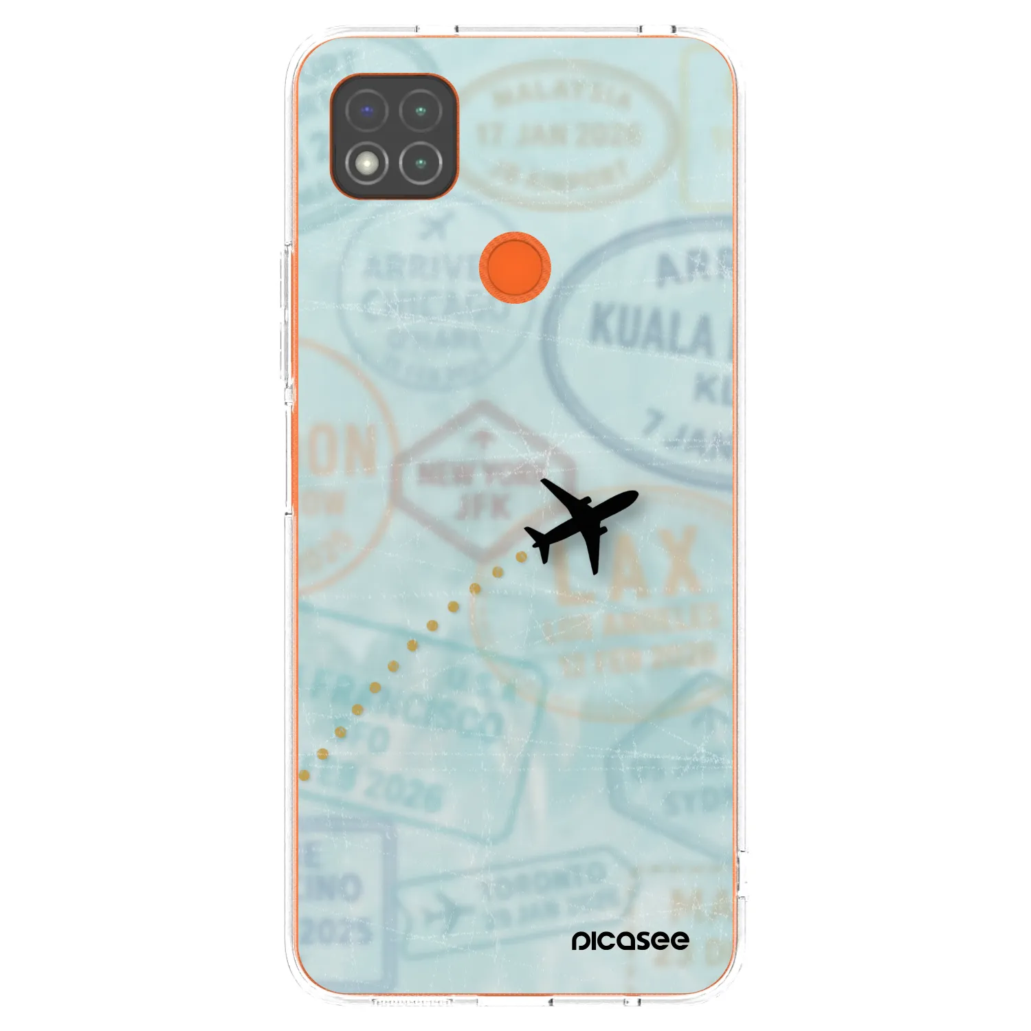 Picasee silikonowe przeźroczyste etui na Xiaomi Redmi 9C - FLIGHT PATH