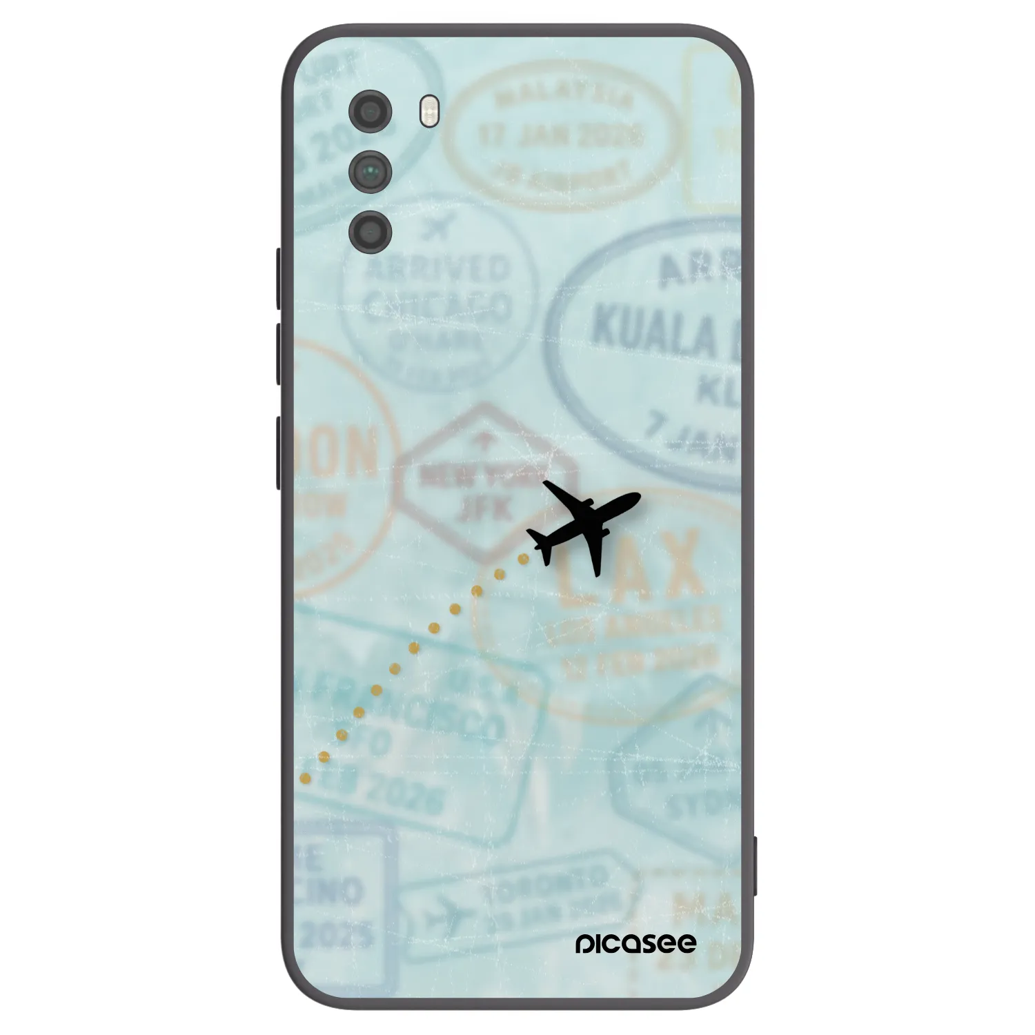 Picasee silikonowe czarne etui na Xiaomi Poco M3 - FLIGHT PATH