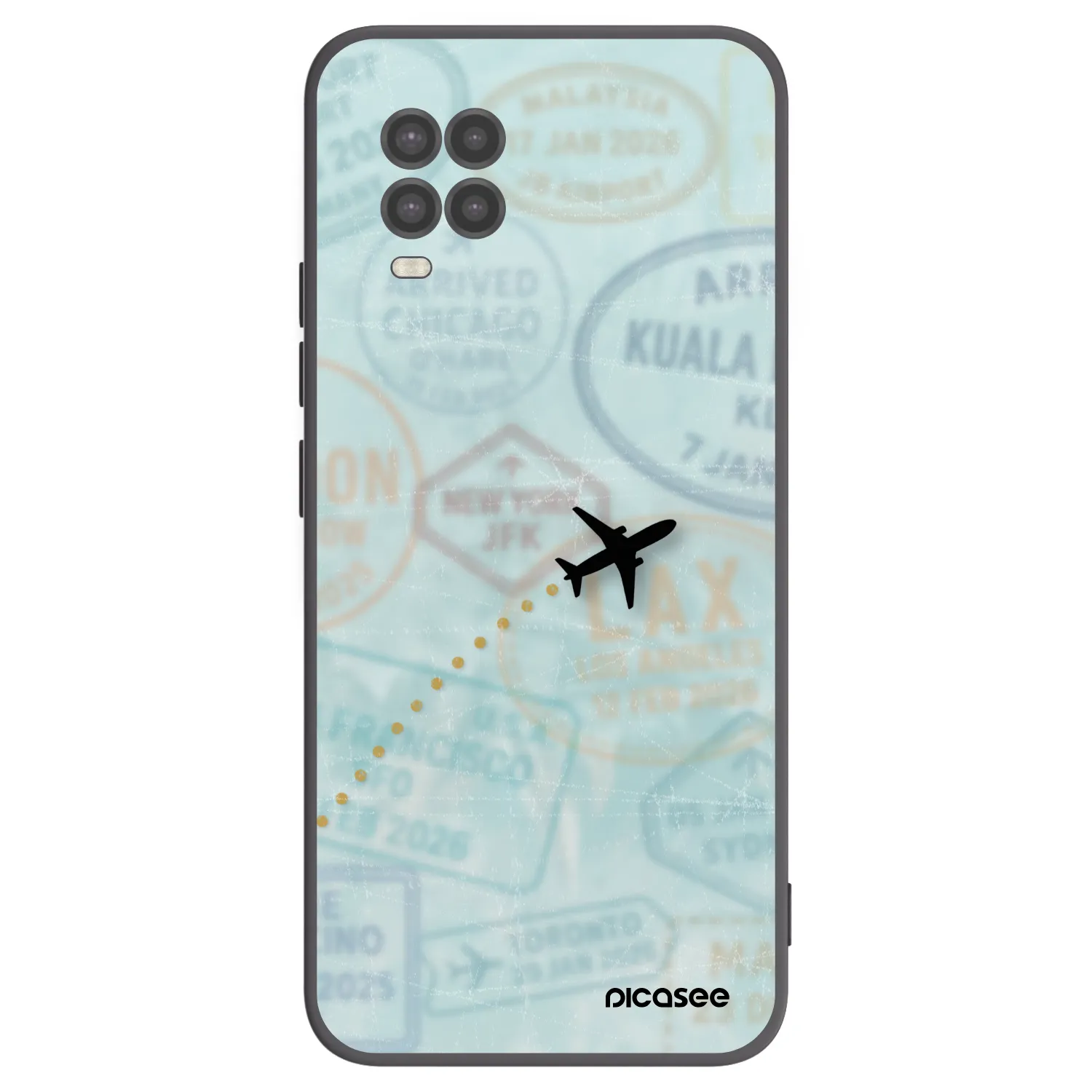 Picasee silikonowe czarne etui na Xiaomi Mi 10 Lite - FLIGHT PATH