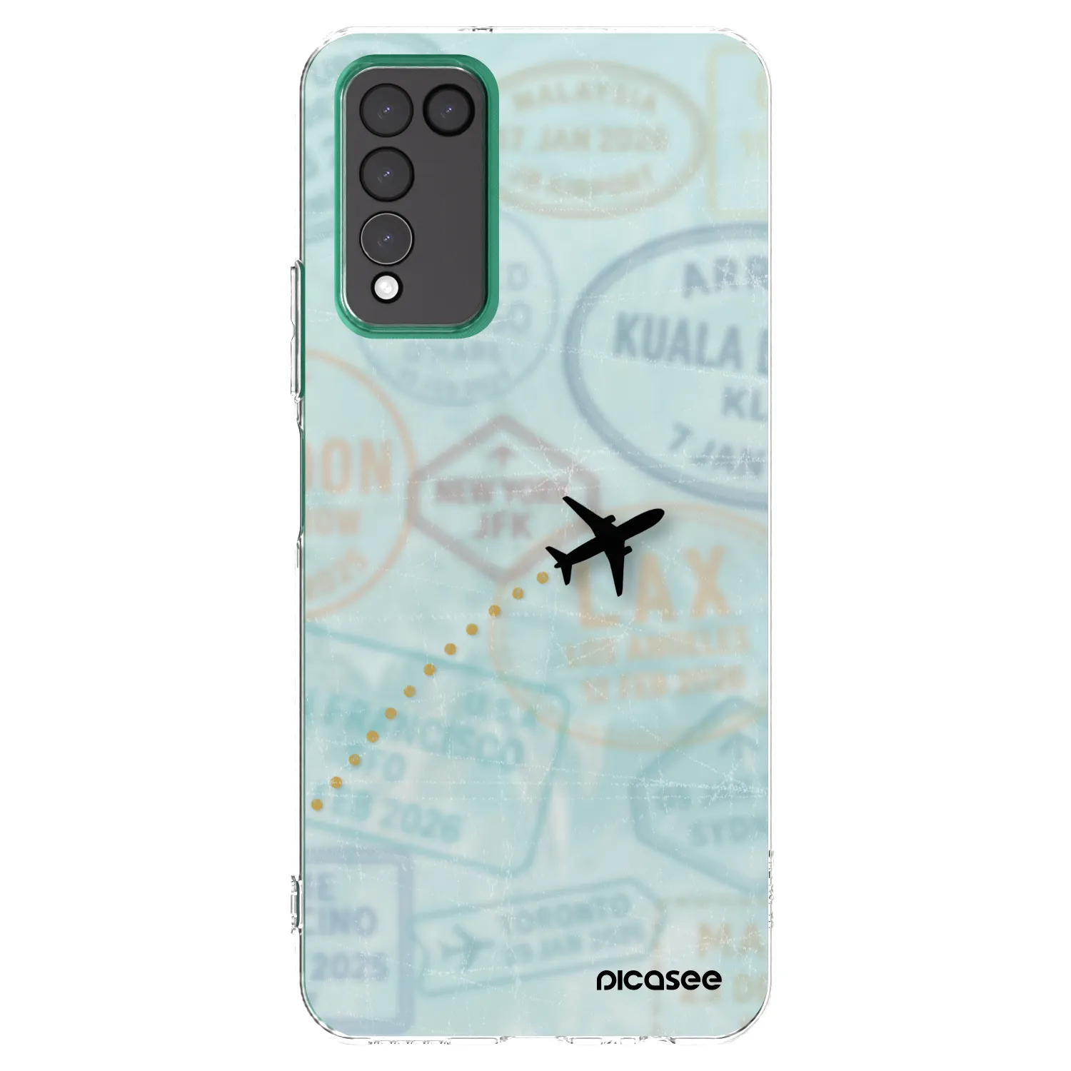 Picasee silikonowe przeźroczyste etui na Honor 10X Lite - FLIGHT PATH
