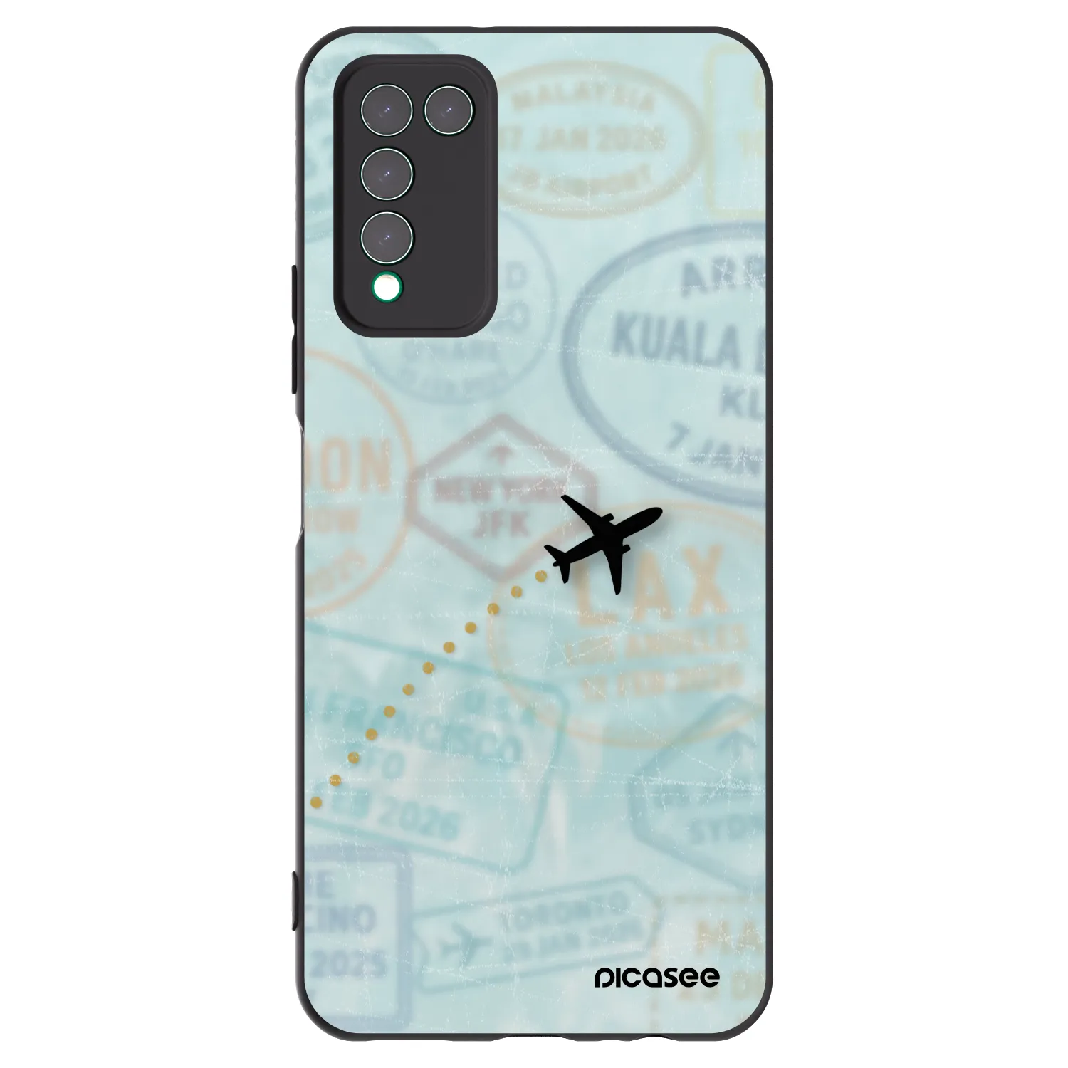 Picasee silikonowe czarne etui na Honor 10X Lite - FLIGHT PATH