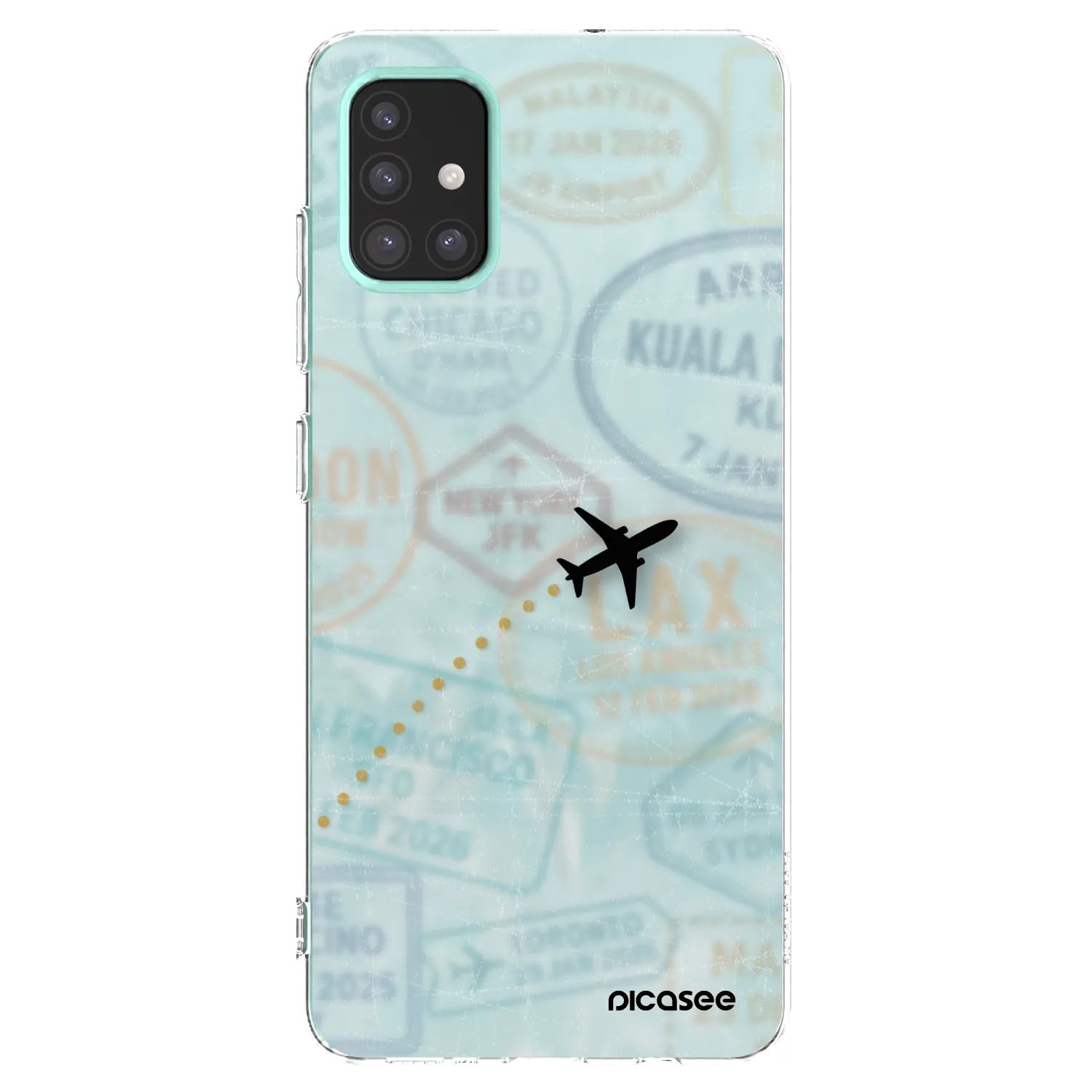 Picasee silikonowe przeźroczyste etui na Samsung Galaxy M31s - FLIGHT PATH