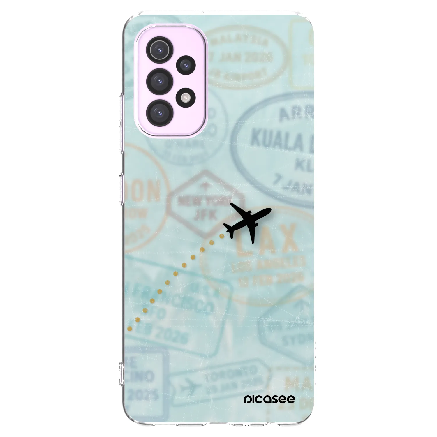Picasee silikonowe przeźroczyste etui na Samsung Galaxy A32 5G A326B - FLIGHT PATH