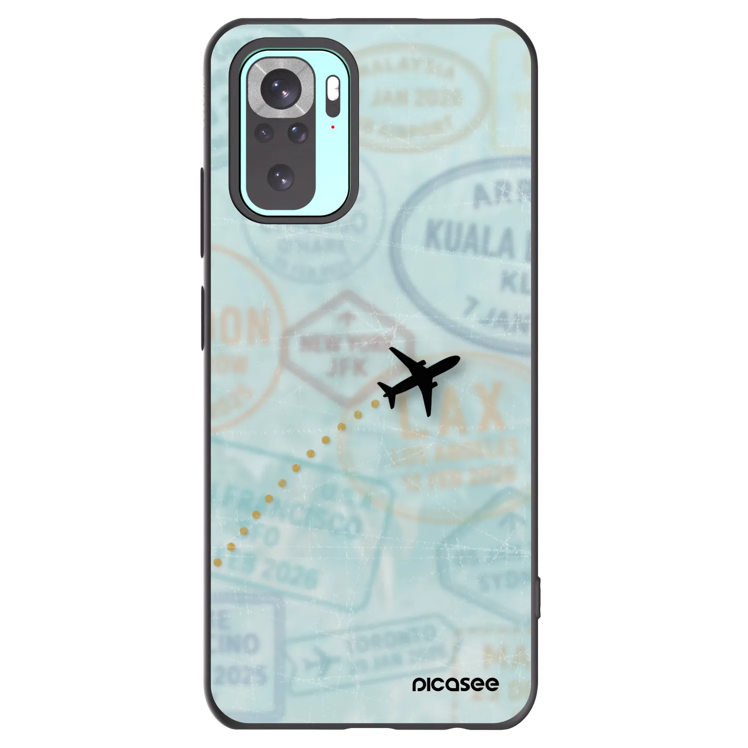 Picasee silikonowe czarne etui na Xiaomi Redmi Note 10 Pro - FLIGHT PATH