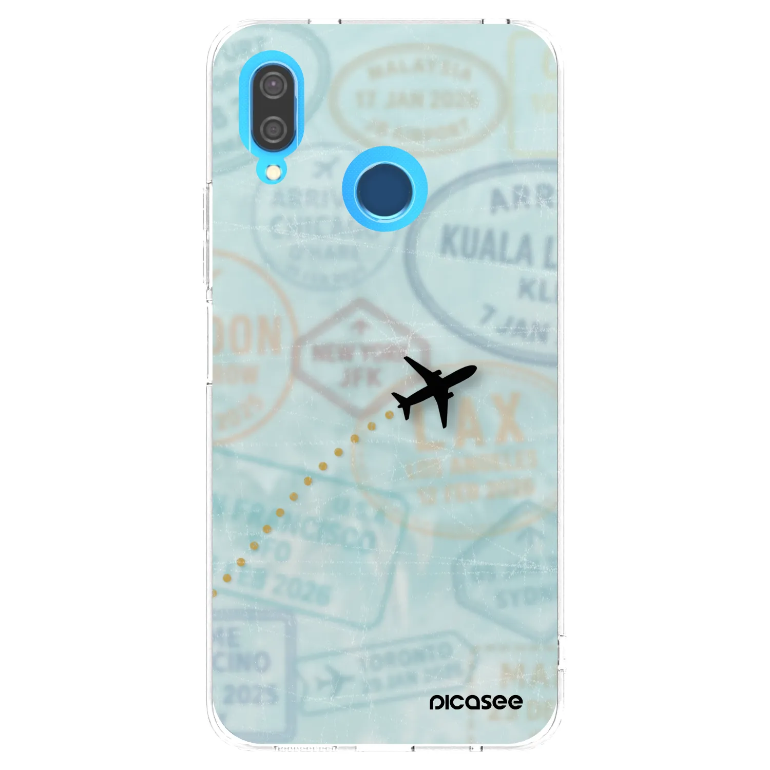 Picasee silikonowe przeźroczyste etui na Huawei P20 Lite - FLIGHT PATH