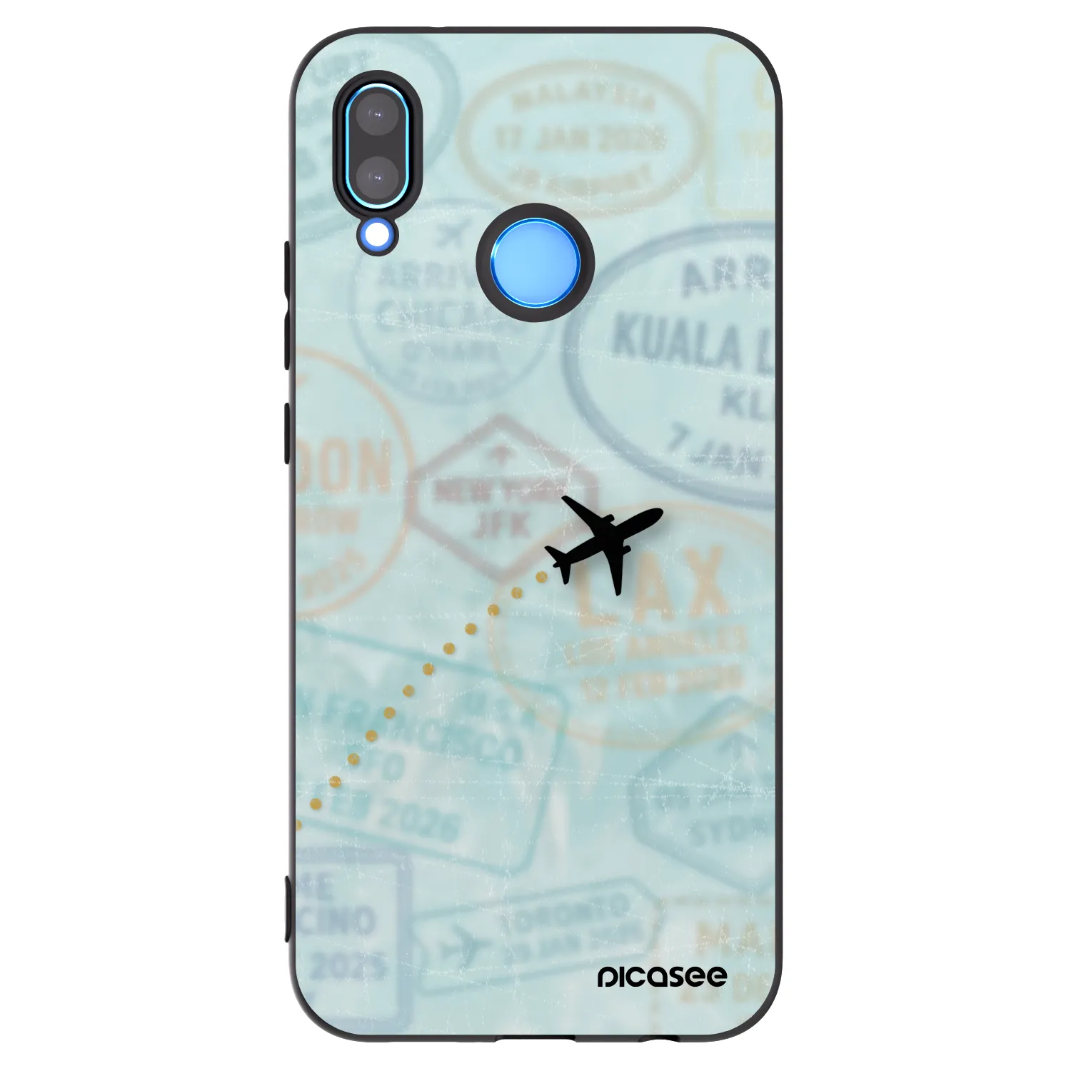 Picasee silikonowe czarne etui na Huawei Mate 40 Pro - FLIGHT PATH