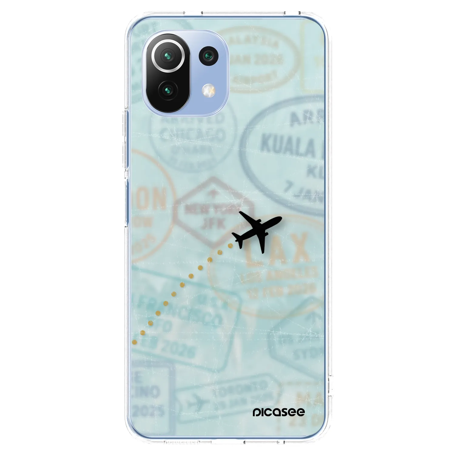 Picasee silikonowe przeźroczyste etui na Xiaomi Mi 11 Lite - FLIGHT PATH