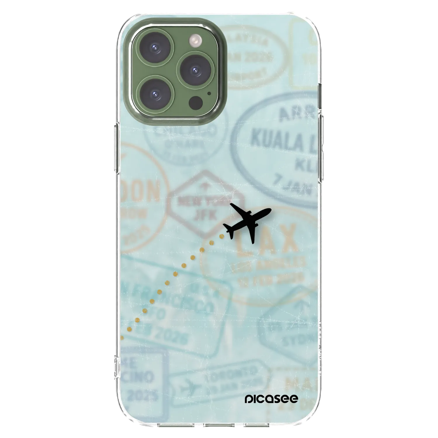 Picasee silikonowe przeźroczyste etui na Apple iPhone 13 Pro Max - FLIGHT PATH