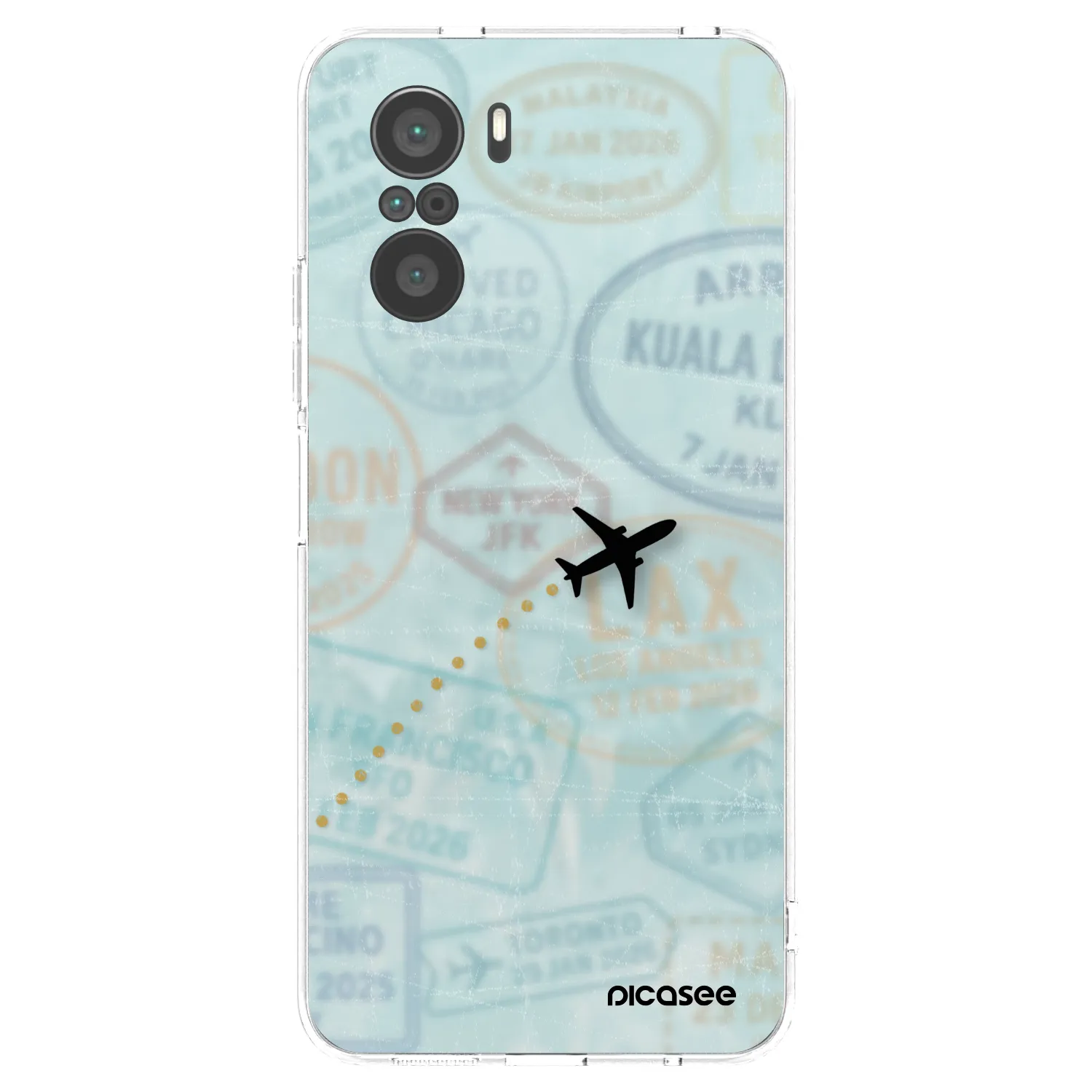 Picasee silikonowe przeźroczyste etui na Xiaomi Poco F3 - FLIGHT PATH