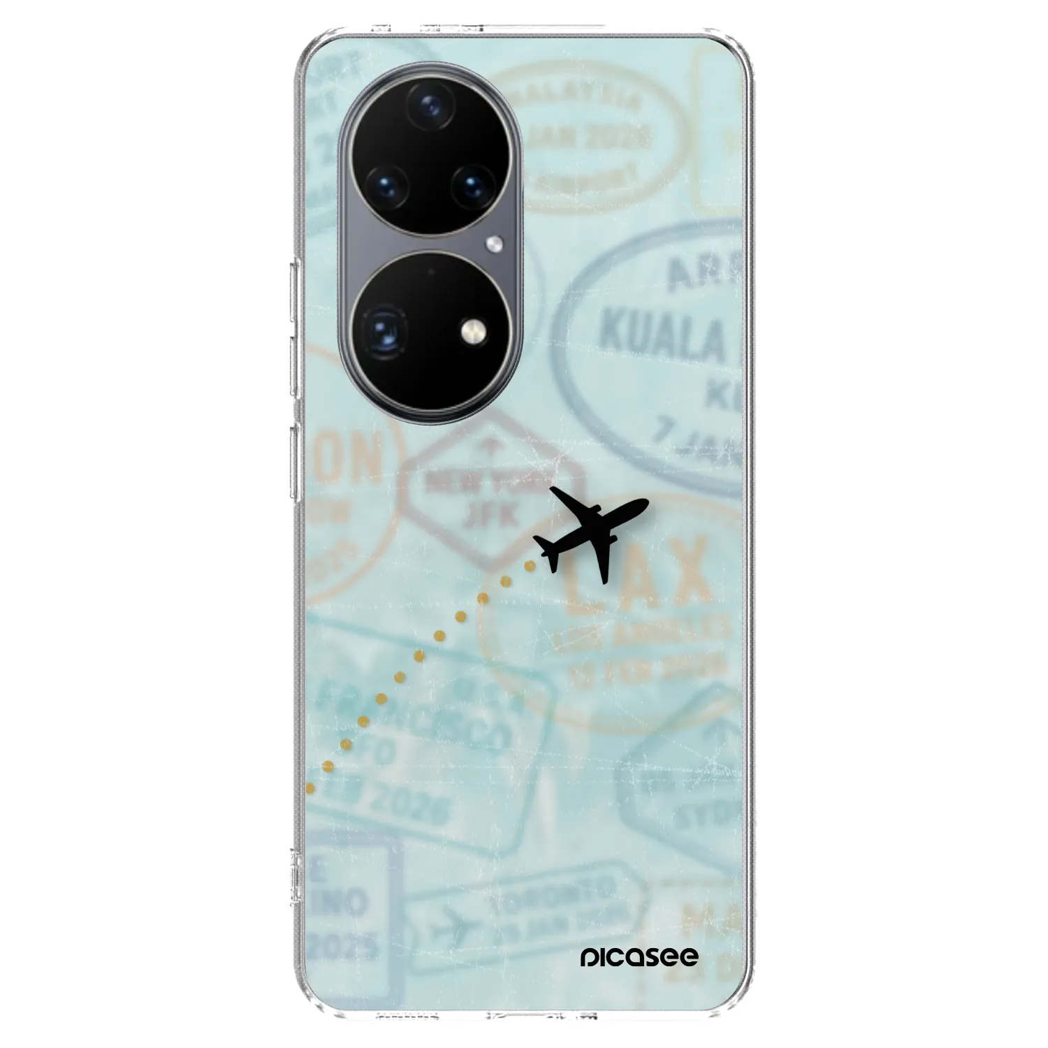 Picasee silikonowe przeźroczyste etui na Huawei P50 - FLIGHT PATH