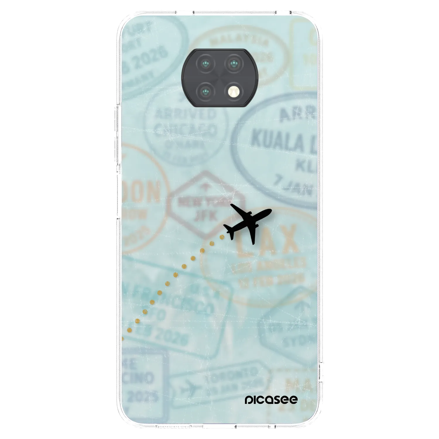 Picasee silikonowe przeźroczyste etui na Xiaomi Redmi Note 9T - FLIGHT PATH