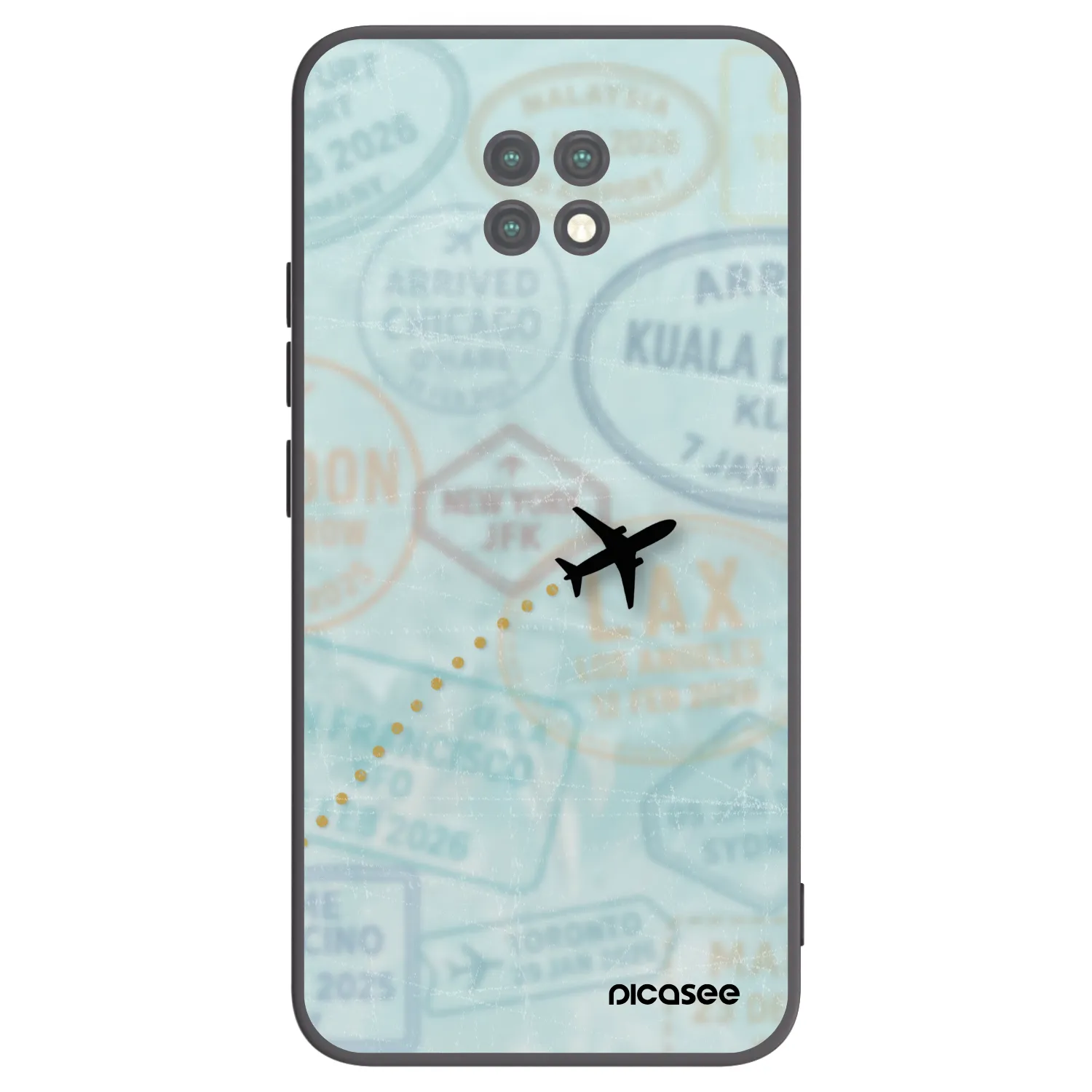 Picasee silikonowe czarne etui na Xiaomi Redmi Note 9T - FLIGHT PATH