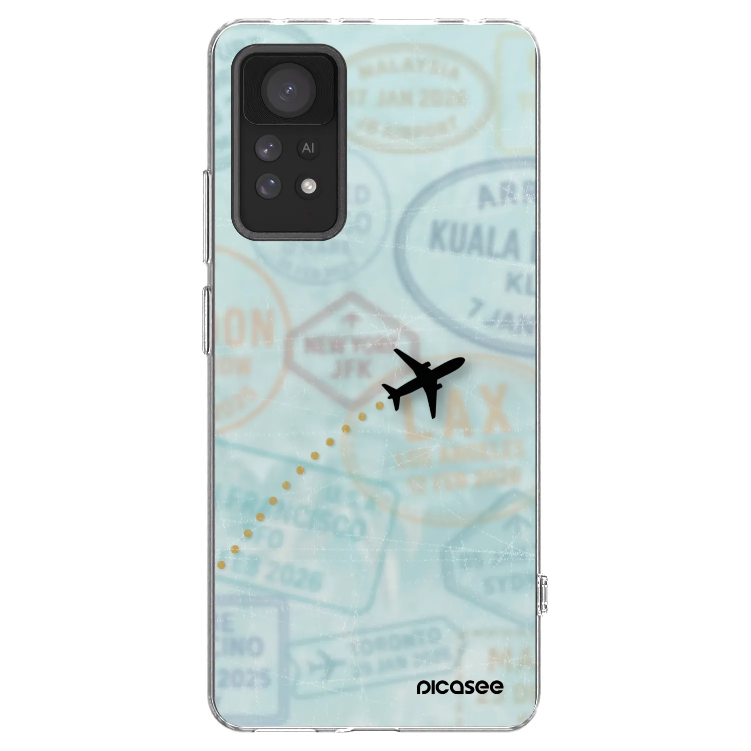 Picasee silikonowe przeźroczyste etui na Xiaomi Redmi Note 11 Pro 5G - FLIGHT PATH