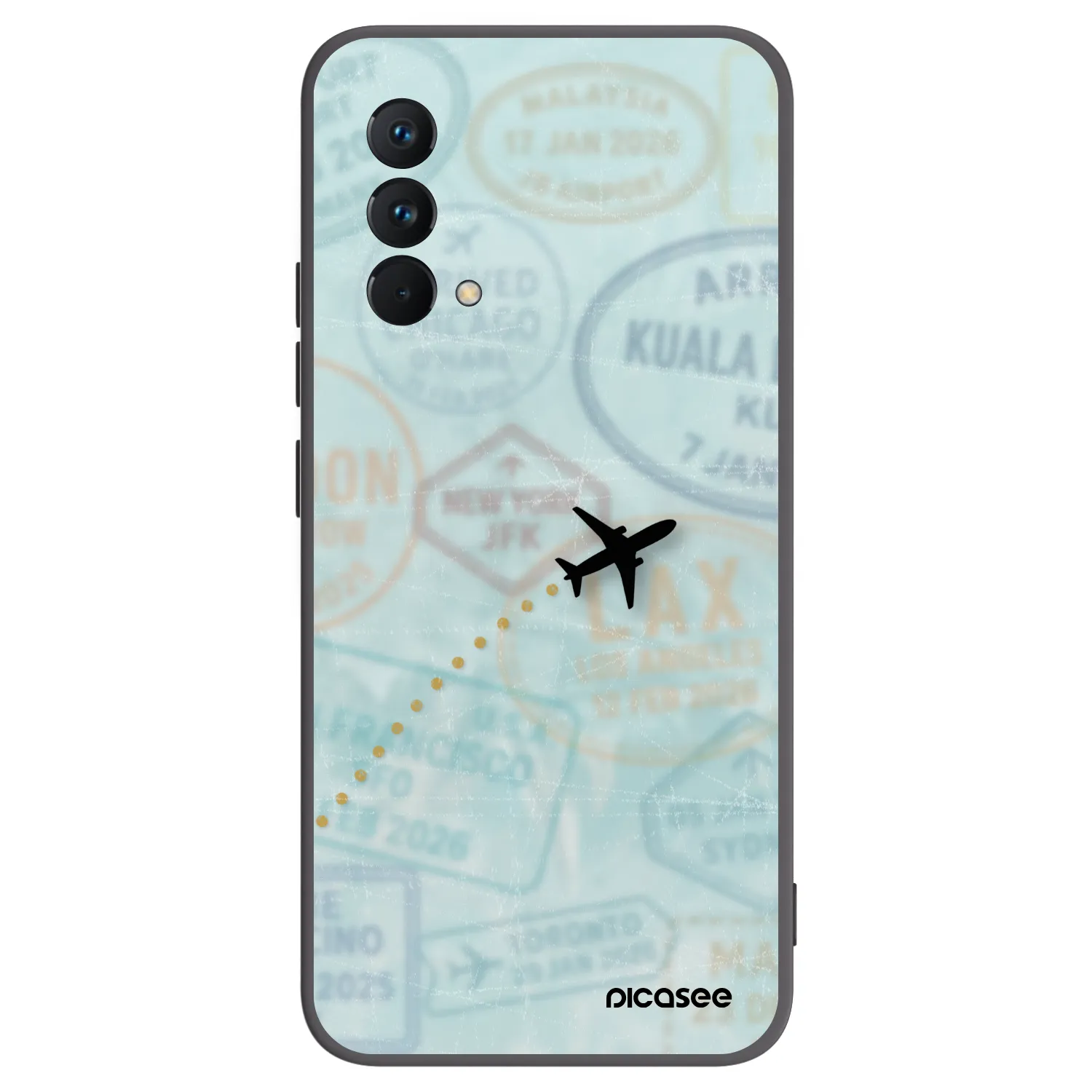 Picasee silikonowe czarne etui na Realme GT Master Edition 5G - FLIGHT PATH