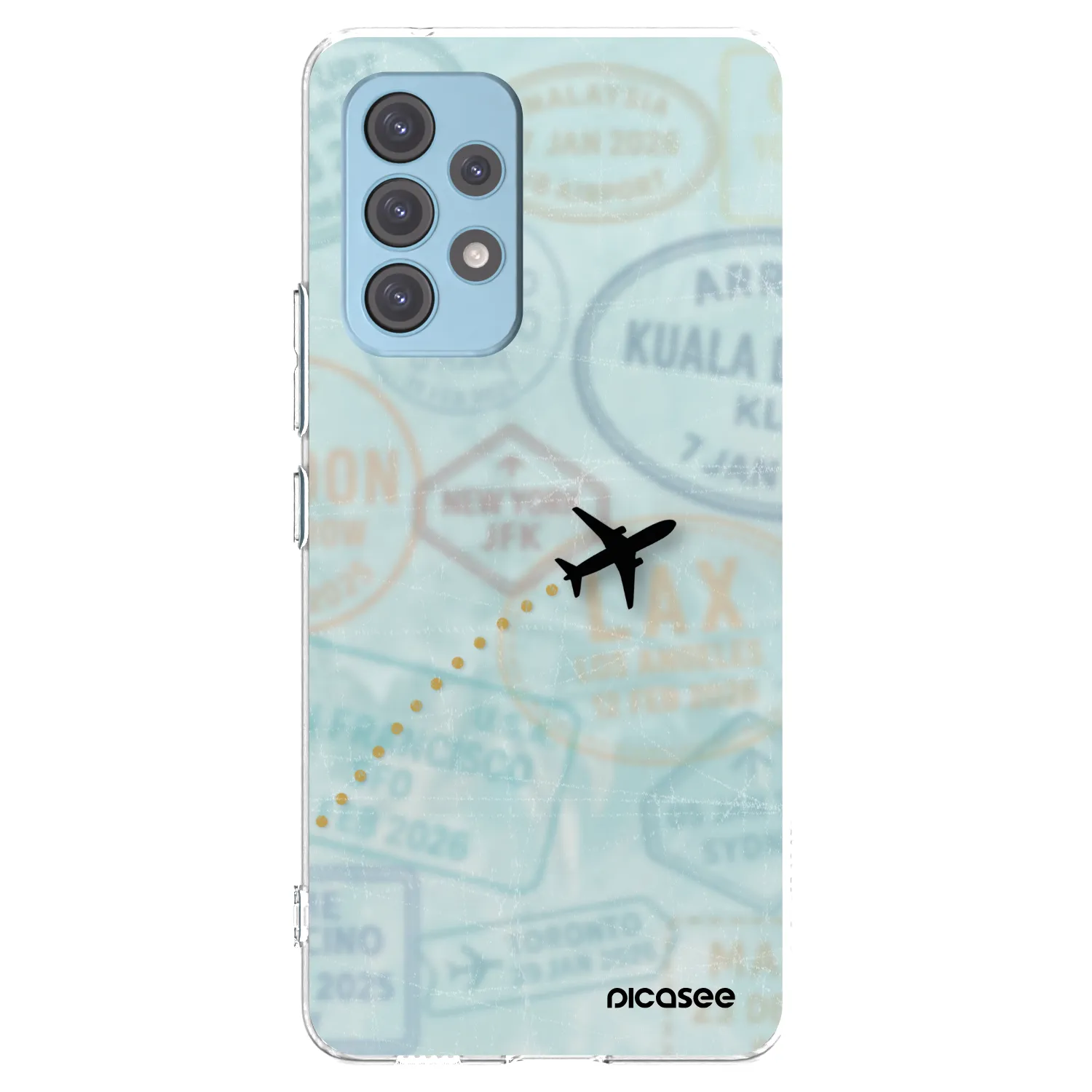 Picasee silikonowe przeźroczyste etui na Samsung Galaxy A53 5G A536 - FLIGHT PATH