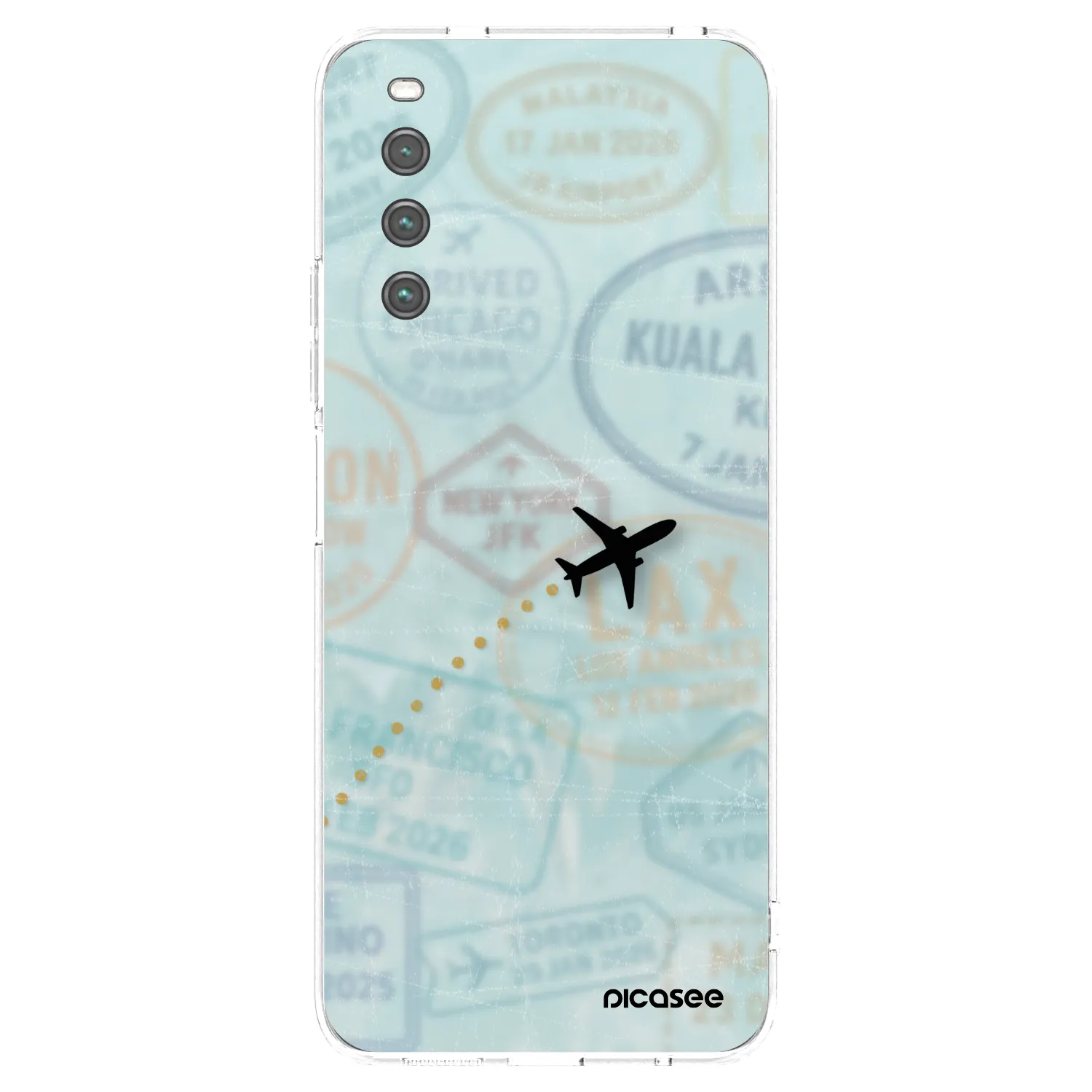 Picasee silikonowe przeźroczyste etui na Sony Xperia 10 IV 5G - FLIGHT PATH