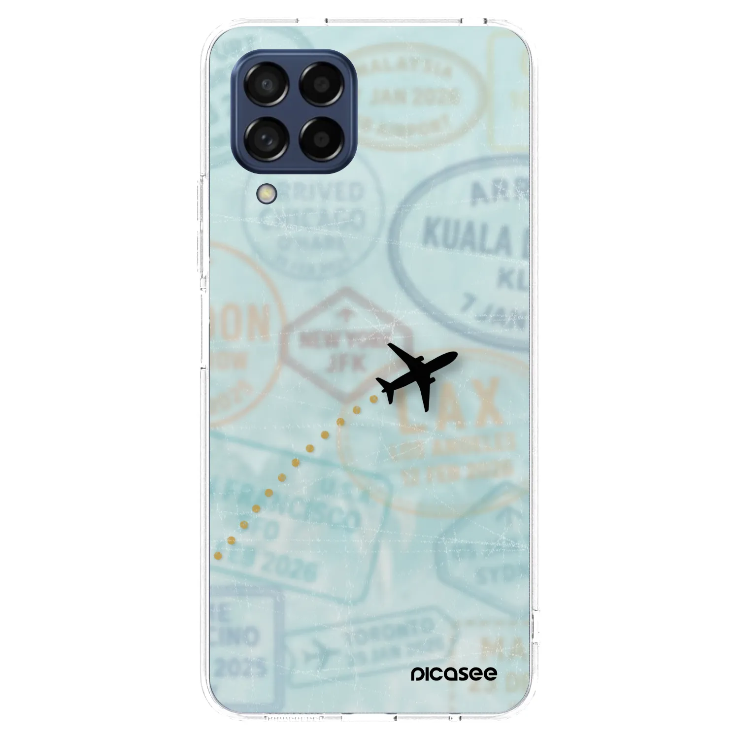Picasee silikonowe przeźroczyste etui na Samsung Galaxy M53 5G - FLIGHT PATH