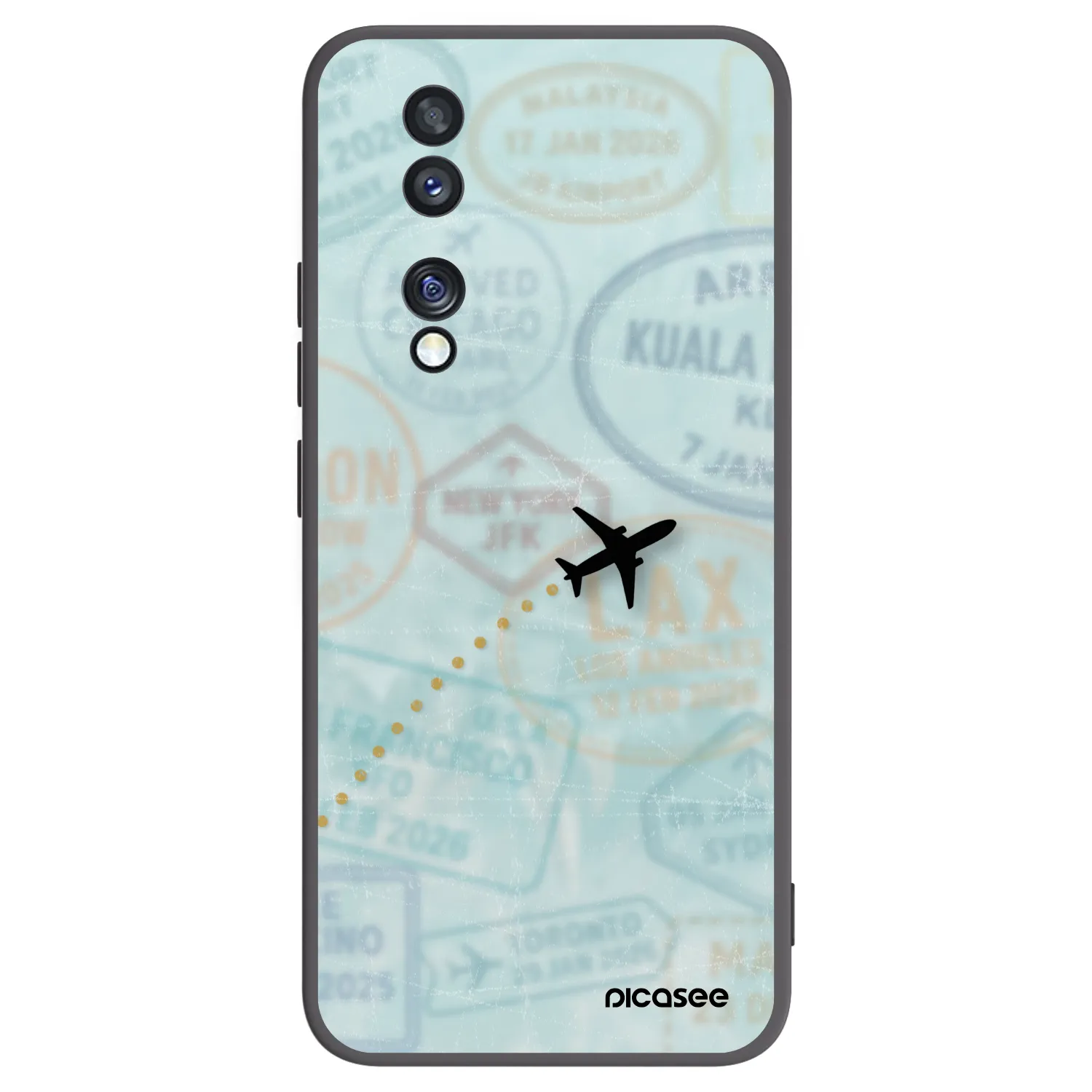 Picasee silikonowe czarne etui na Honor 70 - FLIGHT PATH