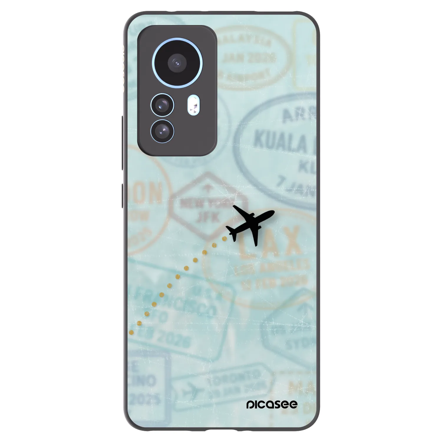 Picasee silikonowe czarne etui na Xiaomi 12T Pro - FLIGHT PATH