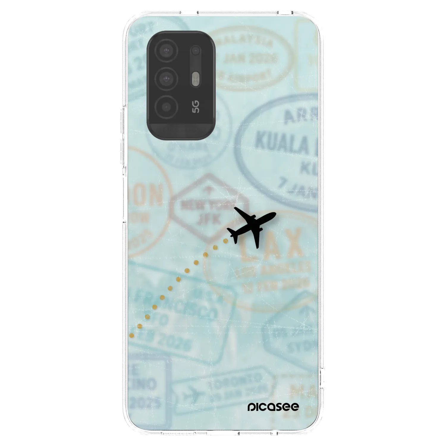 Picasee silikonowe przeźroczyste etui na OPPO A94 5G - FLIGHT PATH