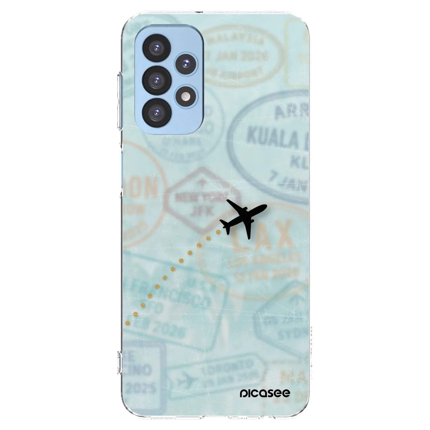 Picasee silikonowe przeźroczyste etui na Samsung Galaxy A23 A235F 4G - FLIGHT PATH