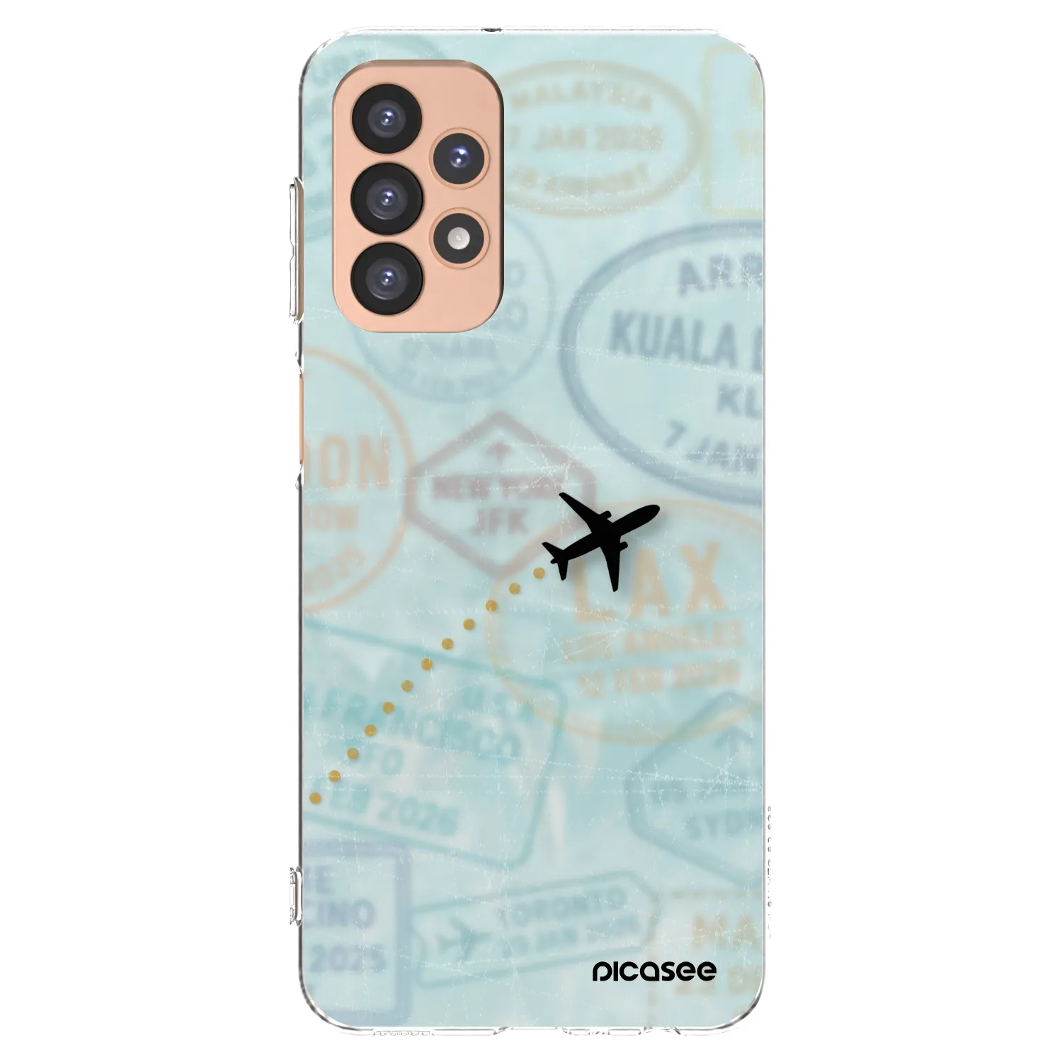 Picasee silikonowe przeźroczyste etui na Samsung Galaxy A23 A236B 5G - FLIGHT PATH