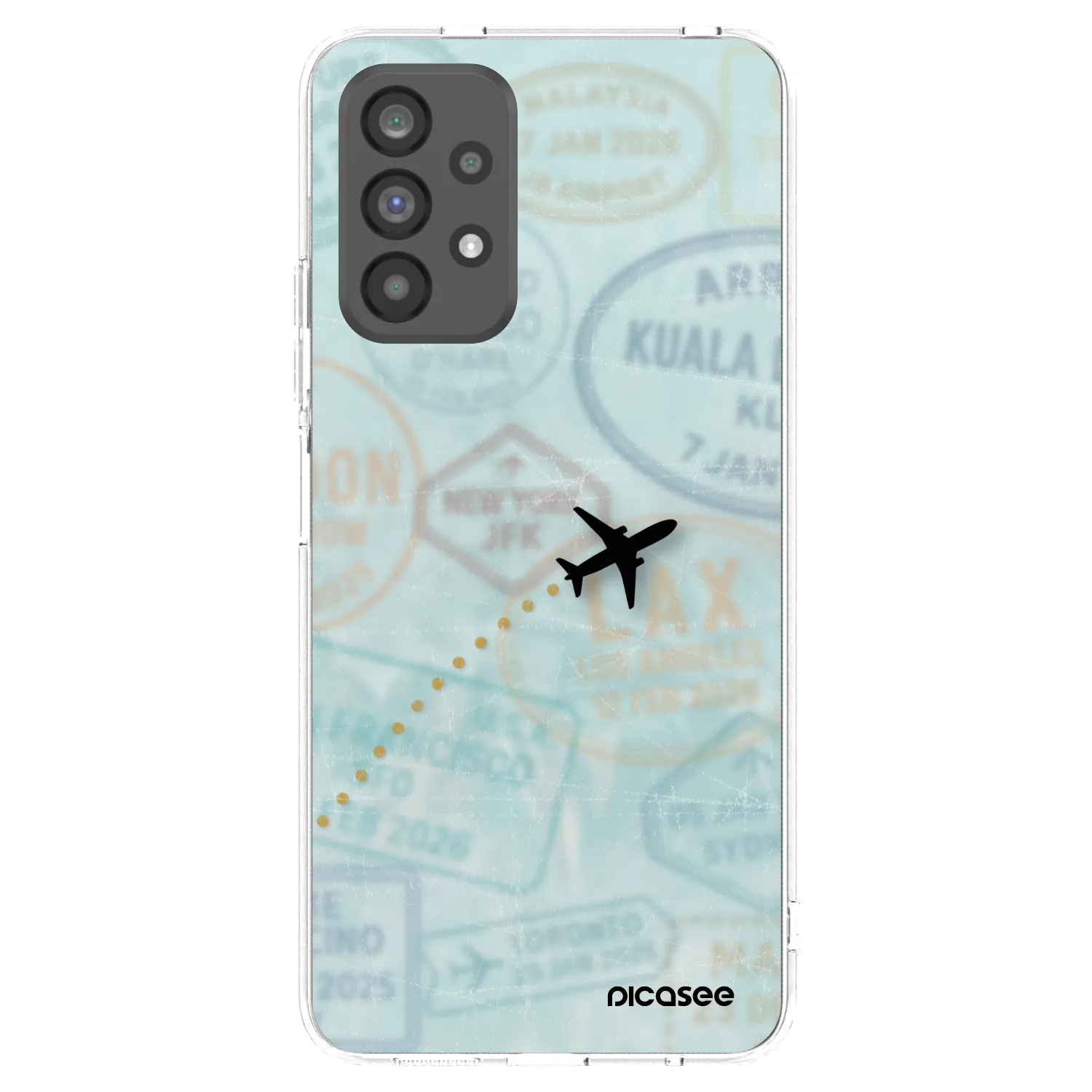 Picasee silikonowe przeźroczyste etui na Samsung Galaxy A73 5G - FLIGHT PATH