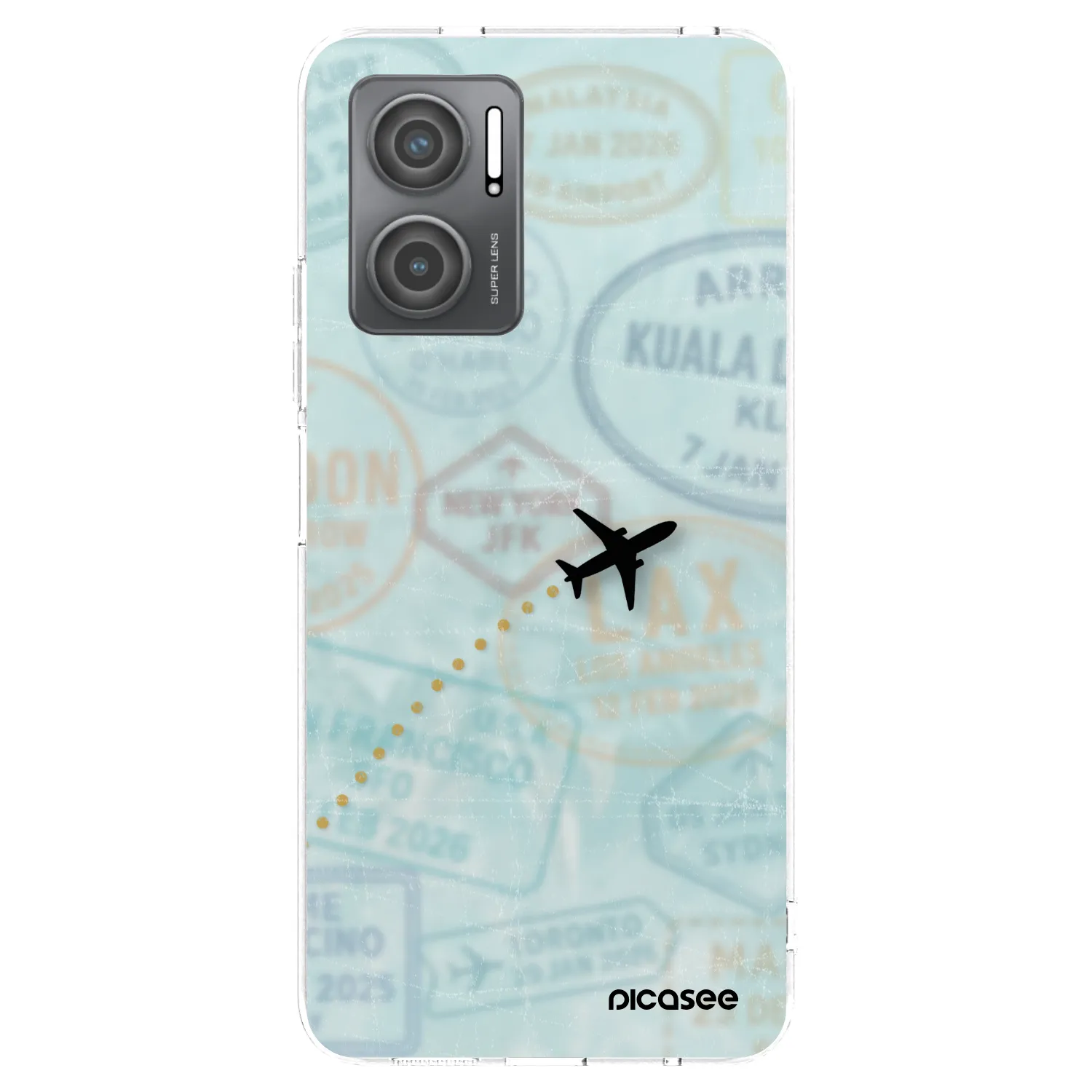 Picasee silikonowe przeźroczyste etui na Xiaomi Redmi 10 5G - FLIGHT PATH