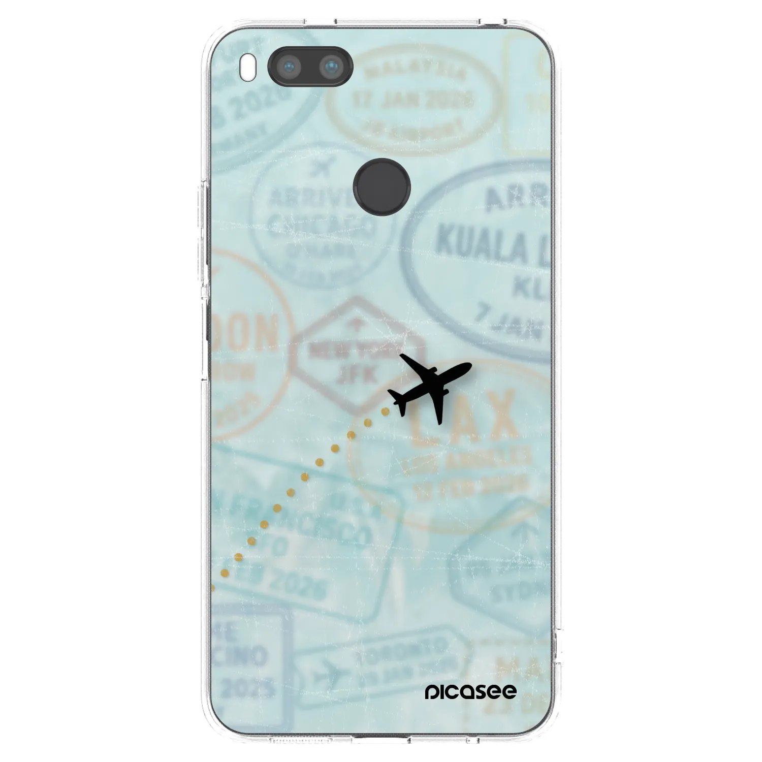 Picasee silikonowe przeźroczyste etui na Xiaomi Redmi A1 - FLIGHT PATH