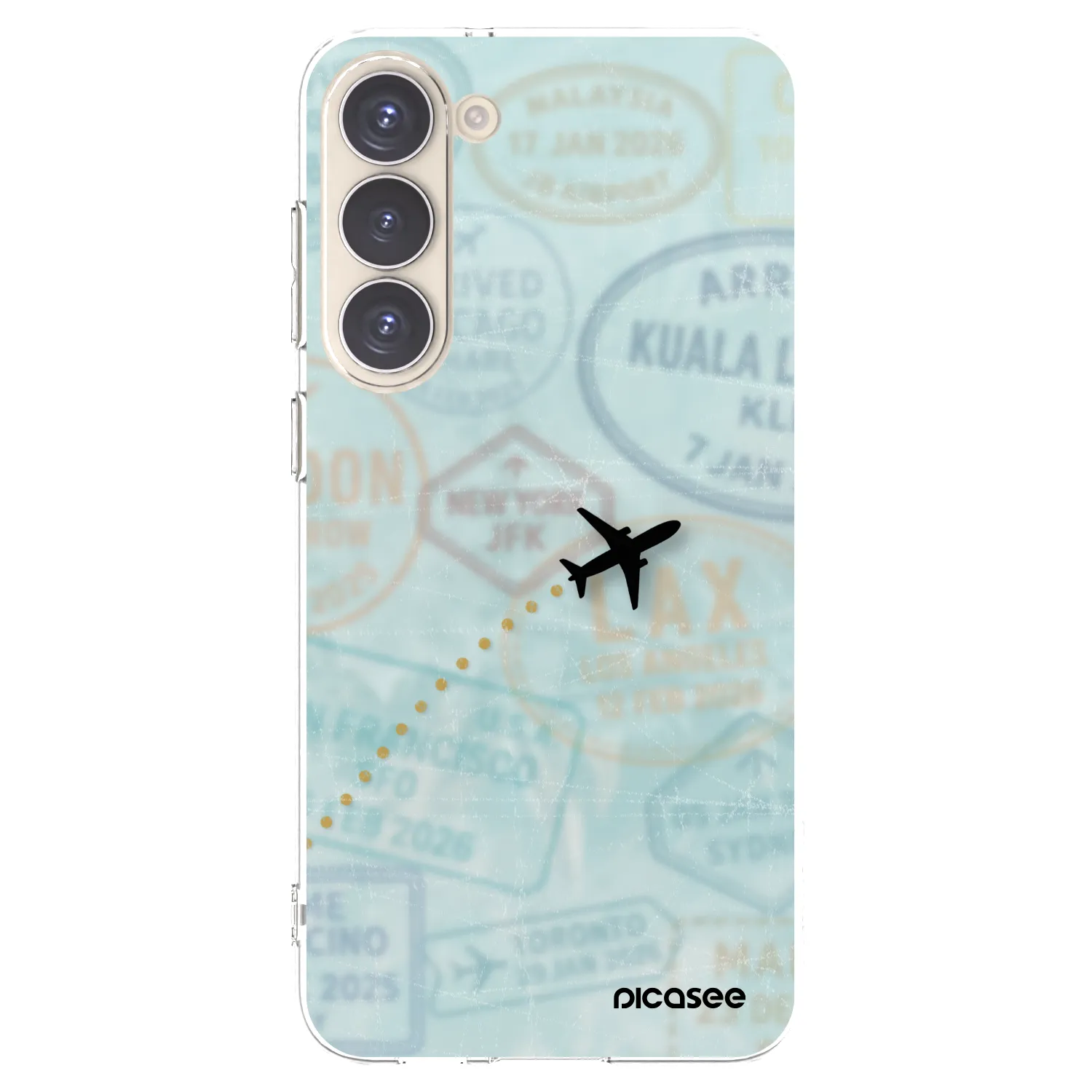 Picasee silikonowe przeźroczyste etui na Samsung Galaxy S23+ 5G - FLIGHT PATH