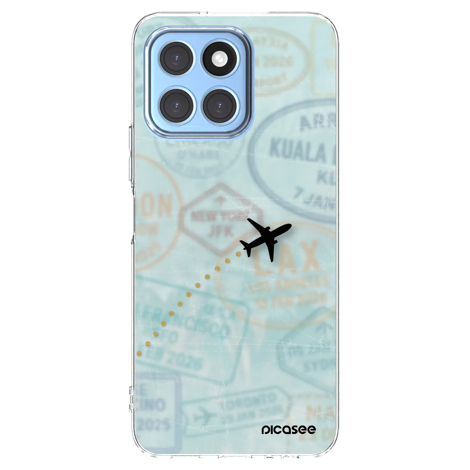 Picasee silikonowe przeźroczyste etui na Honor X8 5G - FLIGHT PATH