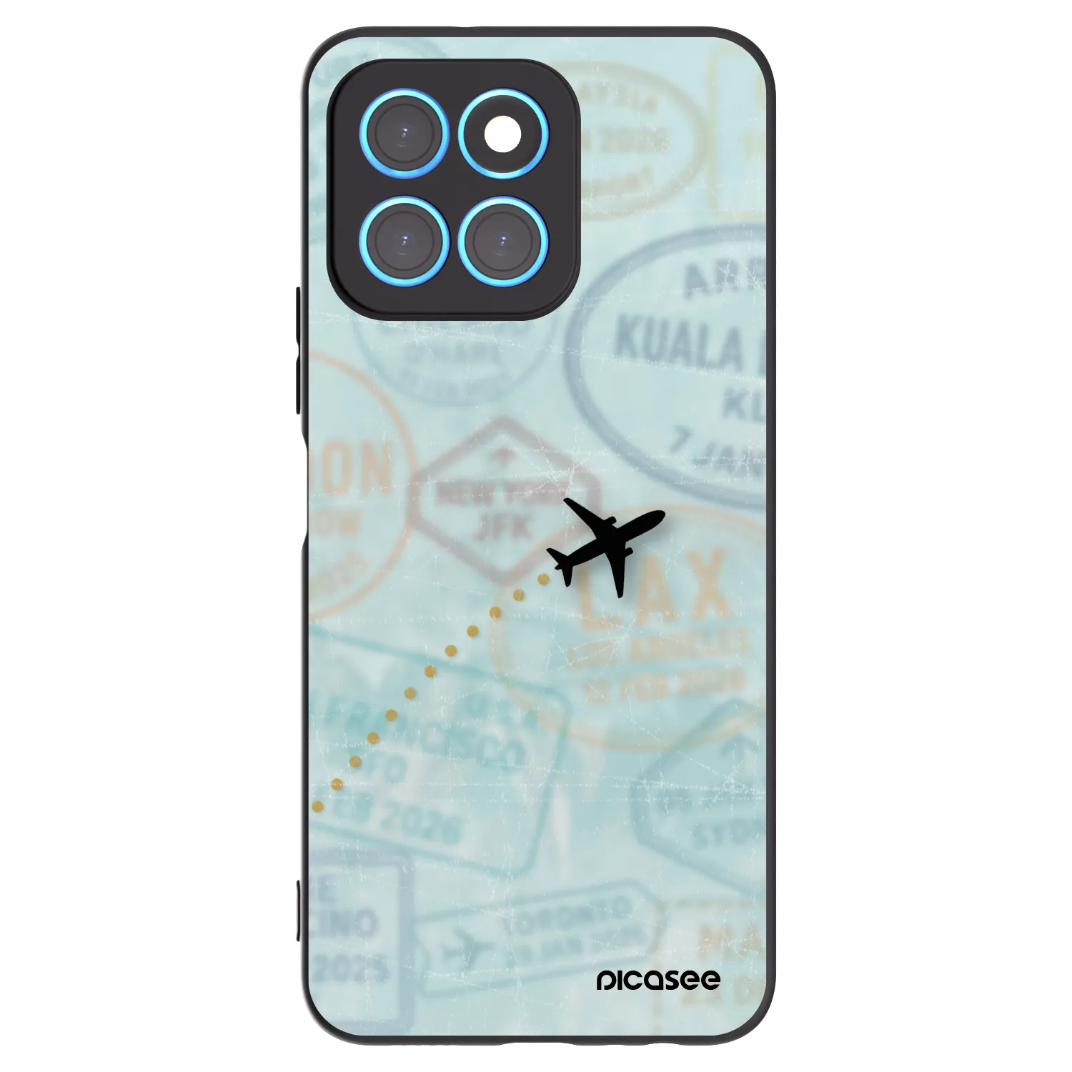 Picasee silikonowe czarne etui na Honor X6 - FLIGHT PATH
