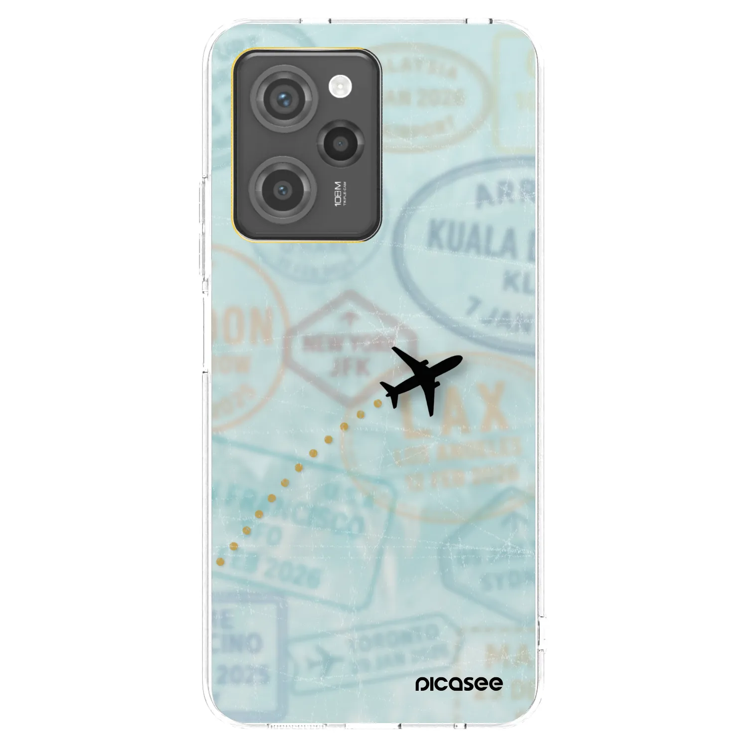 Picasee silikonowe czarne etui na Xiaomi Poco X5 Pro - FLIGHT PATH