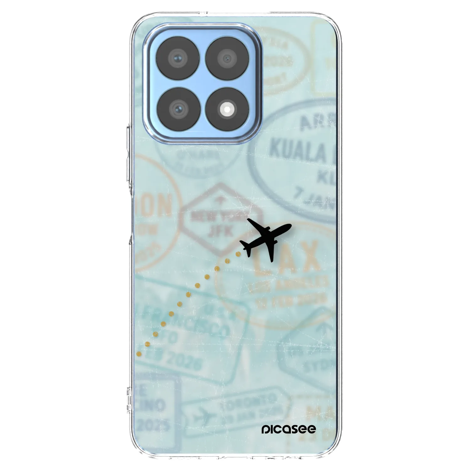 Picasee silikonowe przeźroczyste etui na Honor X8a - FLIGHT PATH