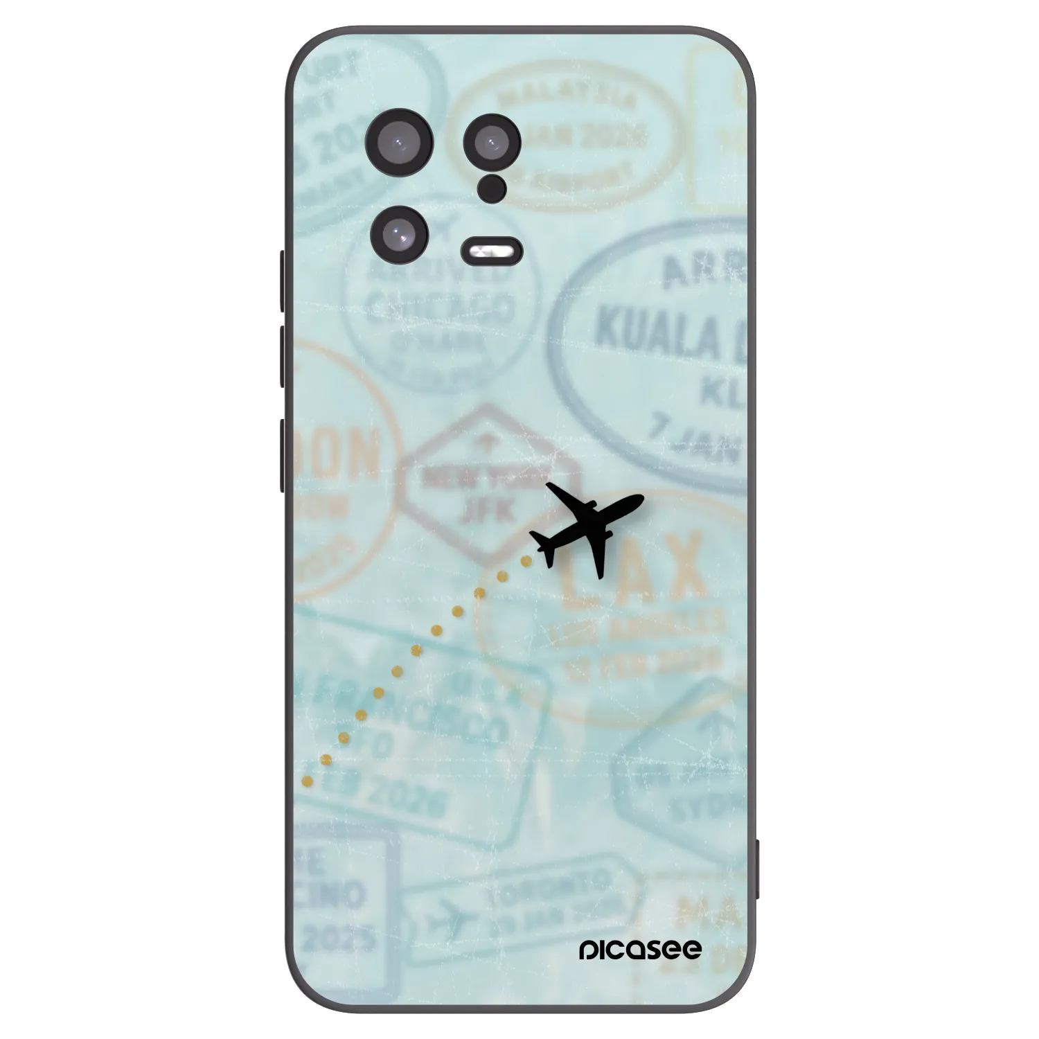 Picasee silikonowe czarne etui na Xiaomi 13 - FLIGHT PATH
