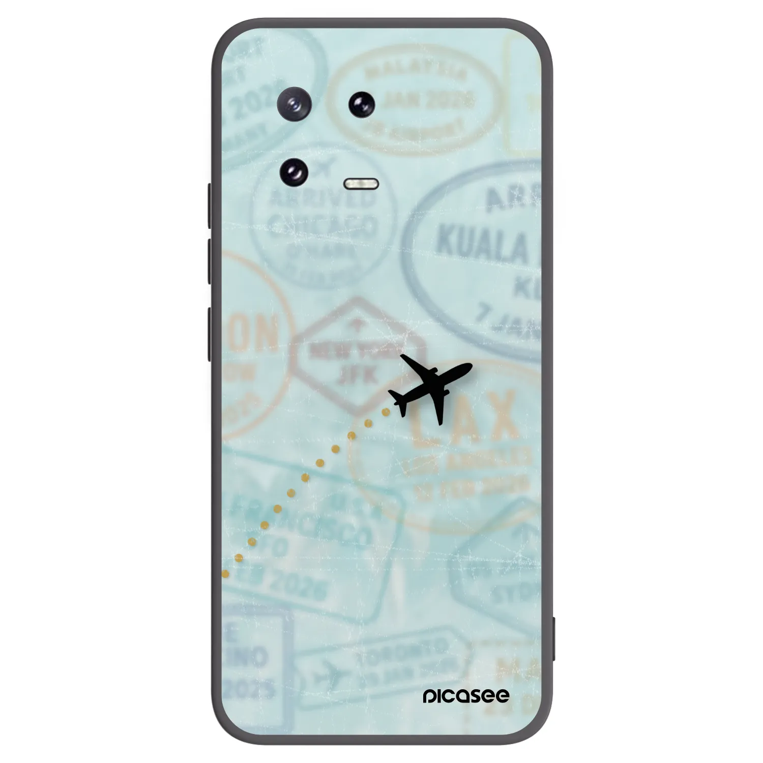 Picasee silikonowe czarne etui na Xiaomi 13 Pro - FLIGHT PATH