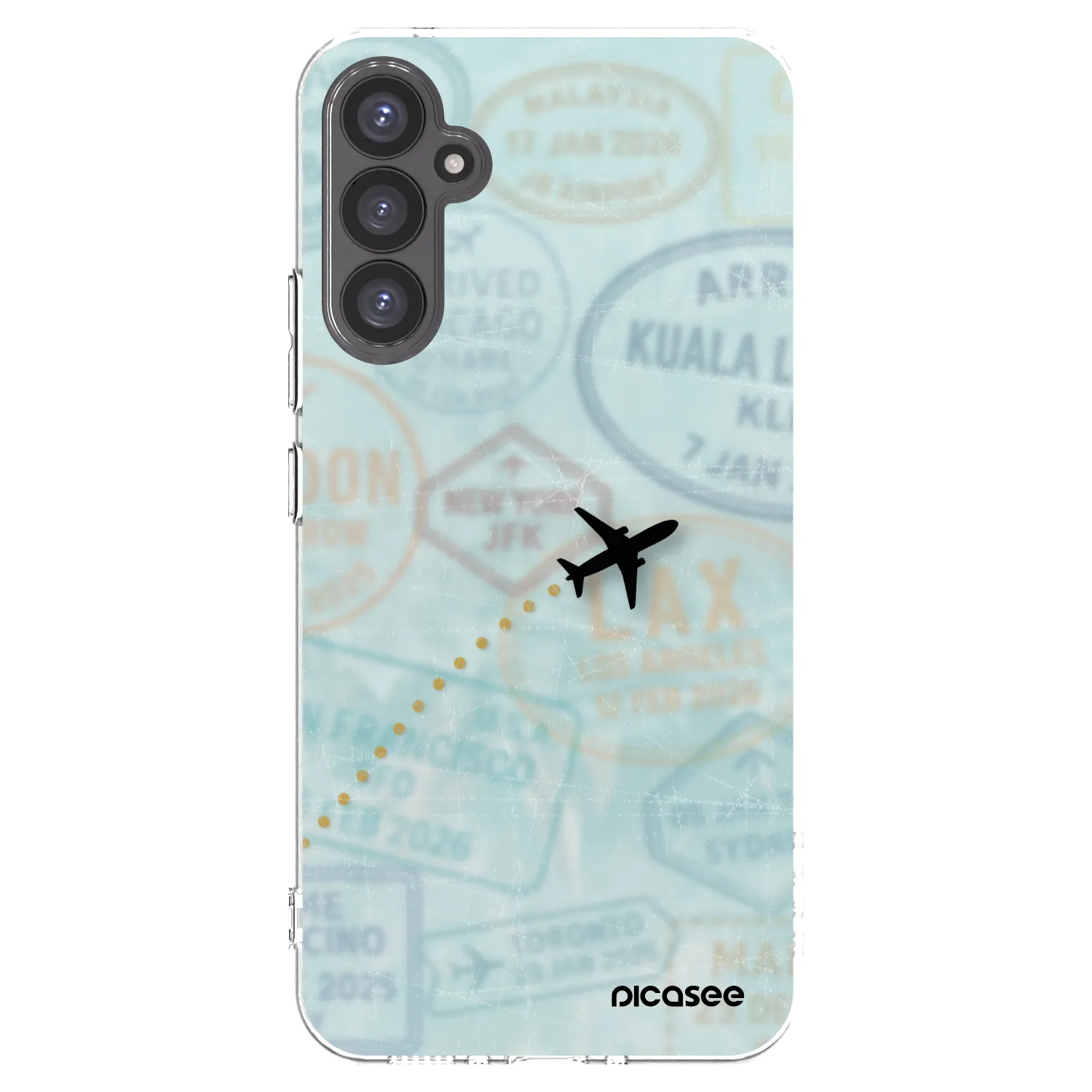 Picasee silikonowe przeźroczyste etui na Samsung Galaxy A34 5G A346B - FLIGHT PATH