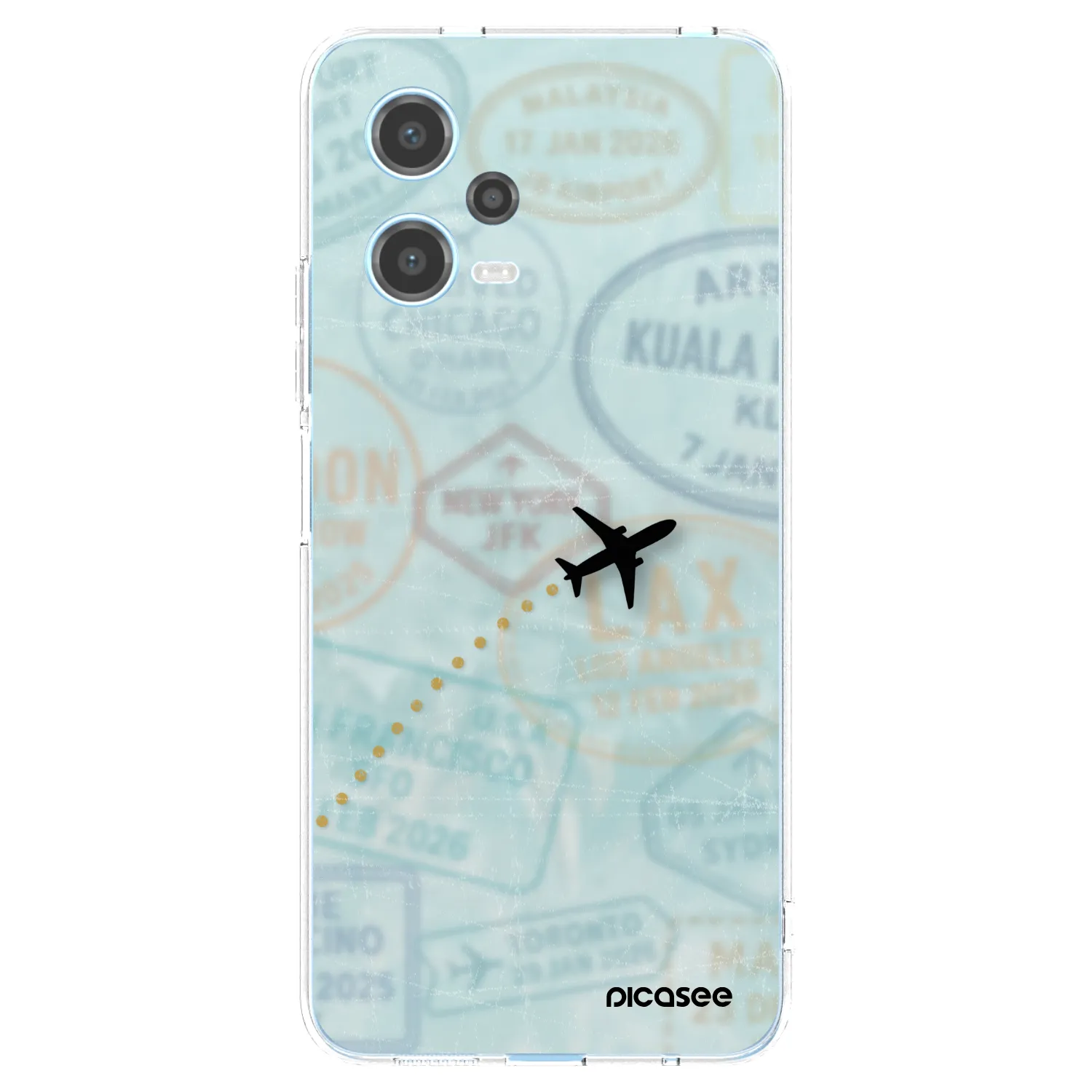 Picasee silikonowe przeźroczyste etui na Xiaomi Redmi Note 12 5G - FLIGHT PATH