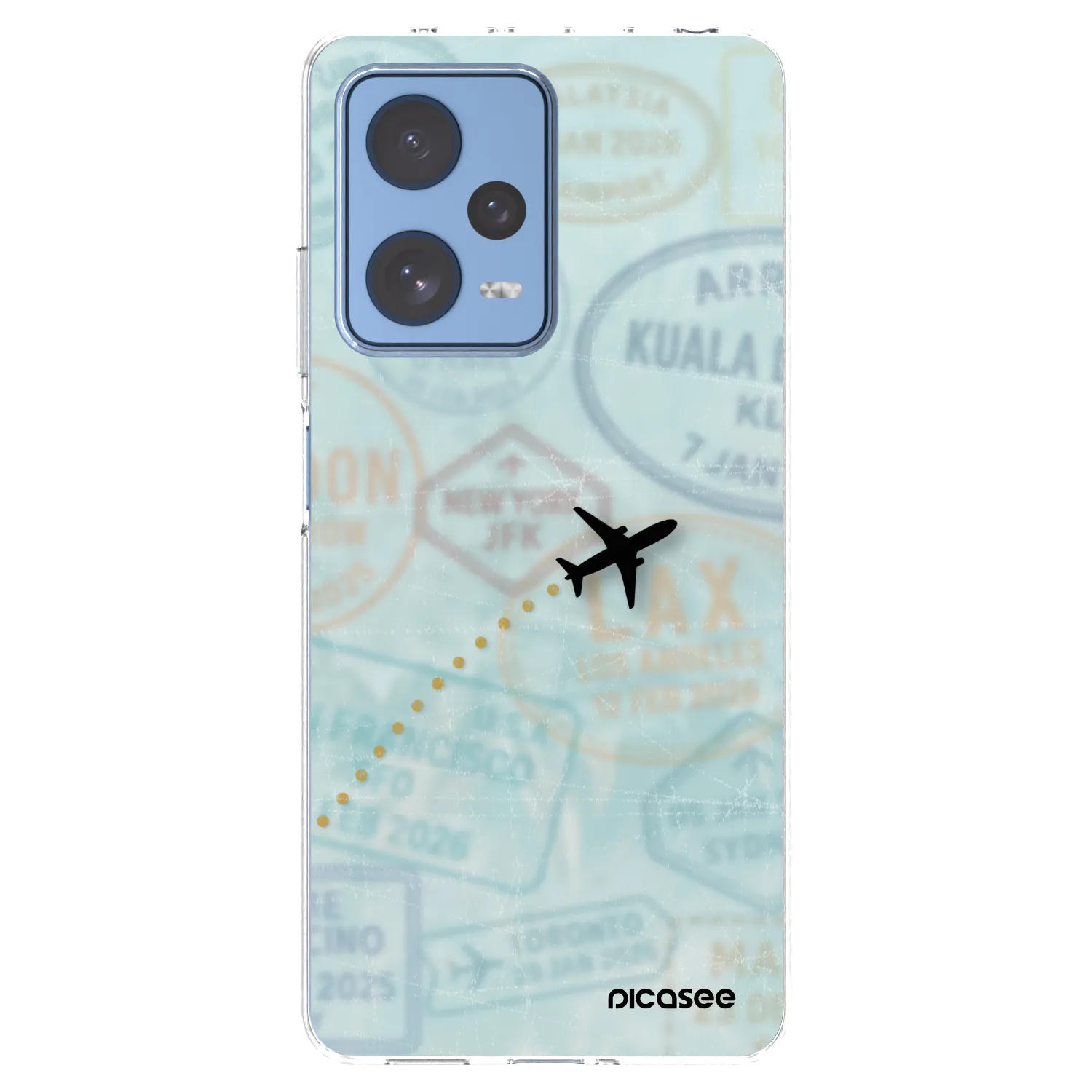 Picasee silikonowe przeźroczyste etui na Xiaomi Redmi Note 12 Pro 5G - FLIGHT PATH