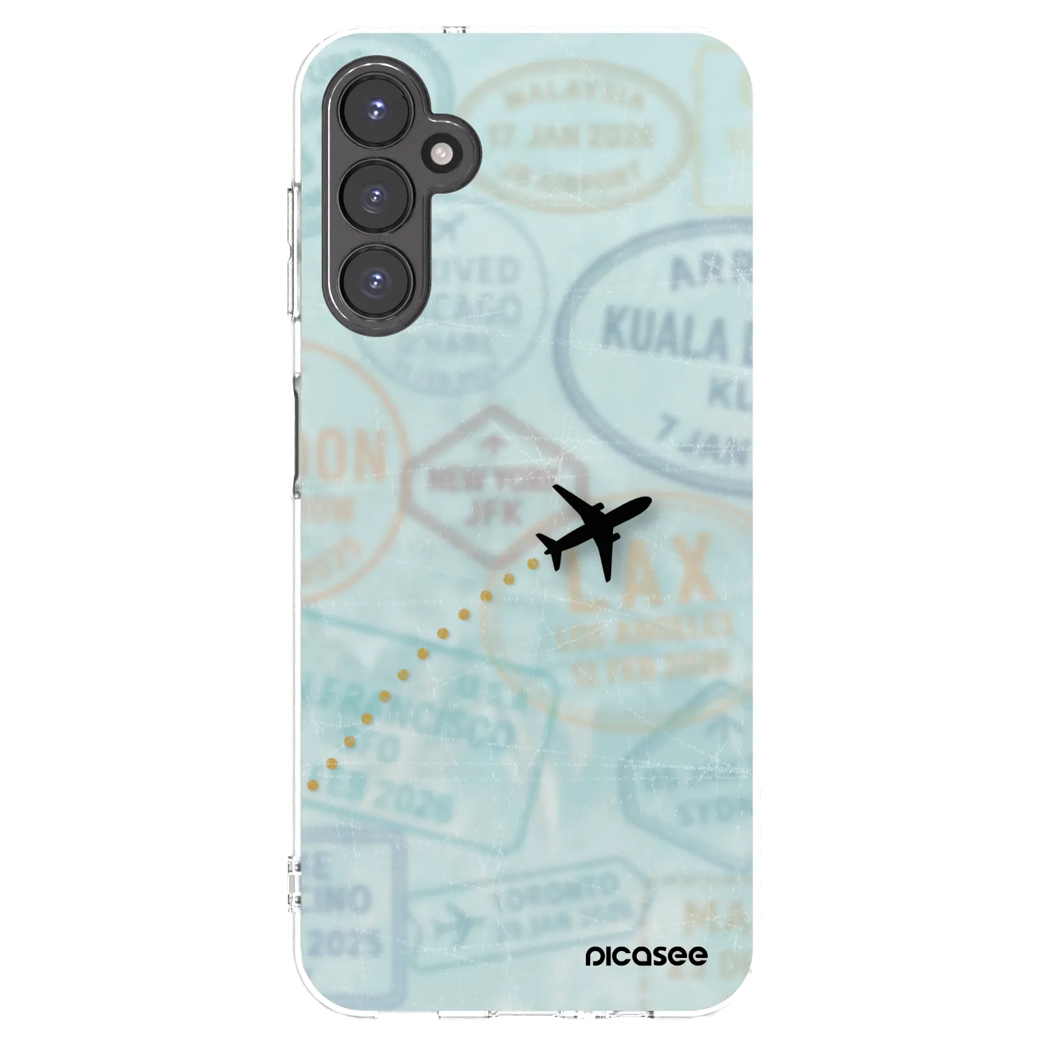 Picasee silikonowe przeźroczyste etui na Samsung Galaxy A14 5G A146P - FLIGHT PATH