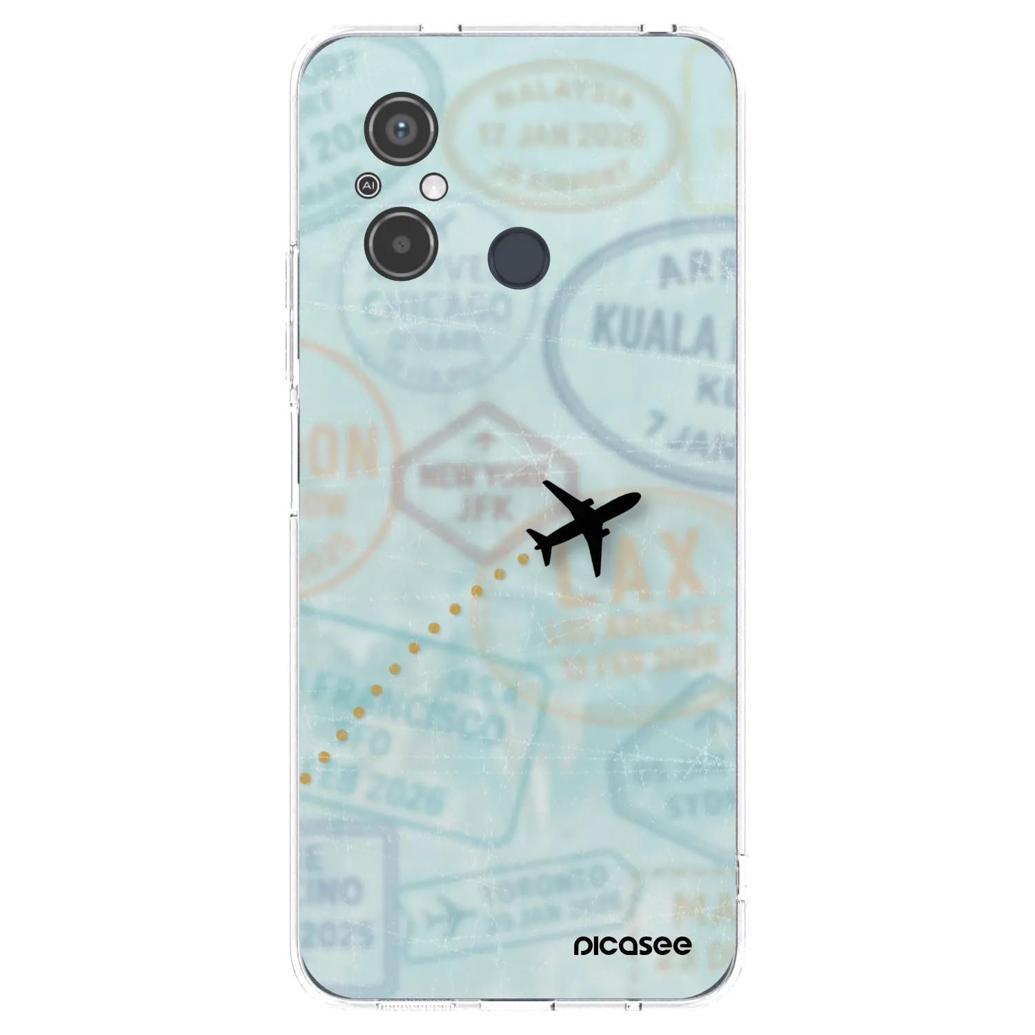 Picasee silikonowe przeźroczyste etui na Xiaomi Redmi 12C - FLIGHT PATH