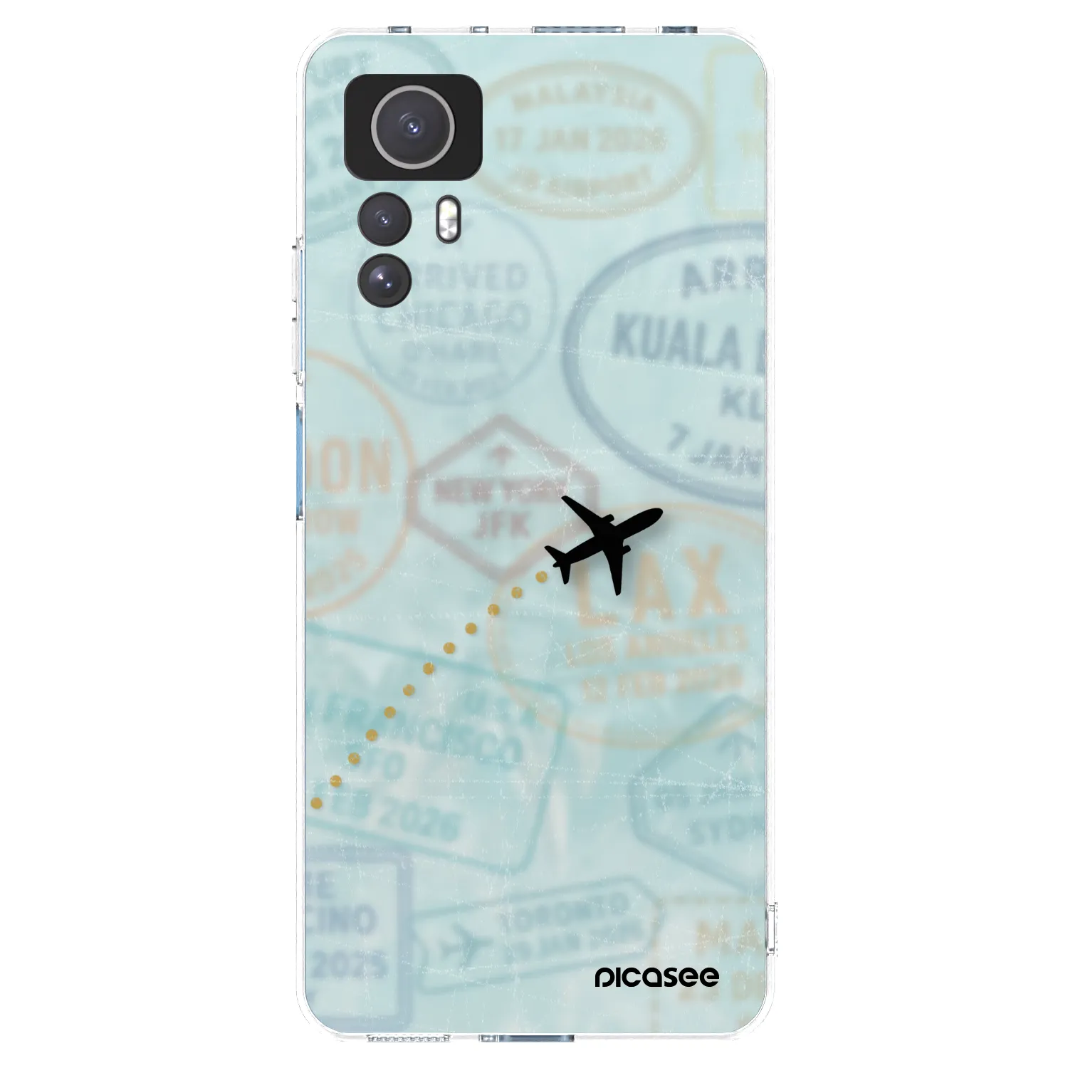 Picasee silikonowe przeźroczyste etui na Xiaomi Redmi Note 12S - FLIGHT PATH