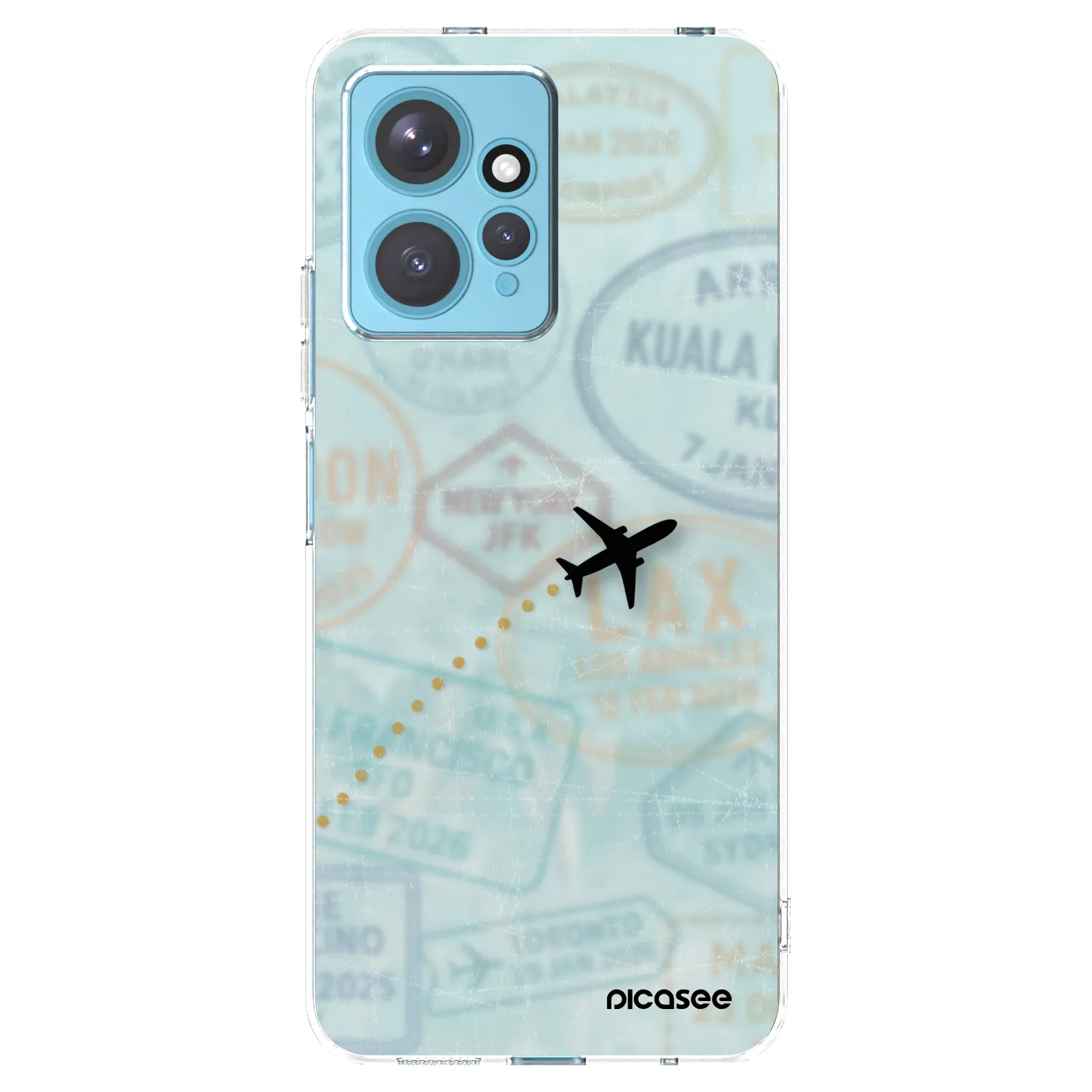 Picasee silikonowe przeźroczyste etui na Xiaomi Redmi Note 12 4G - FLIGHT PATH
