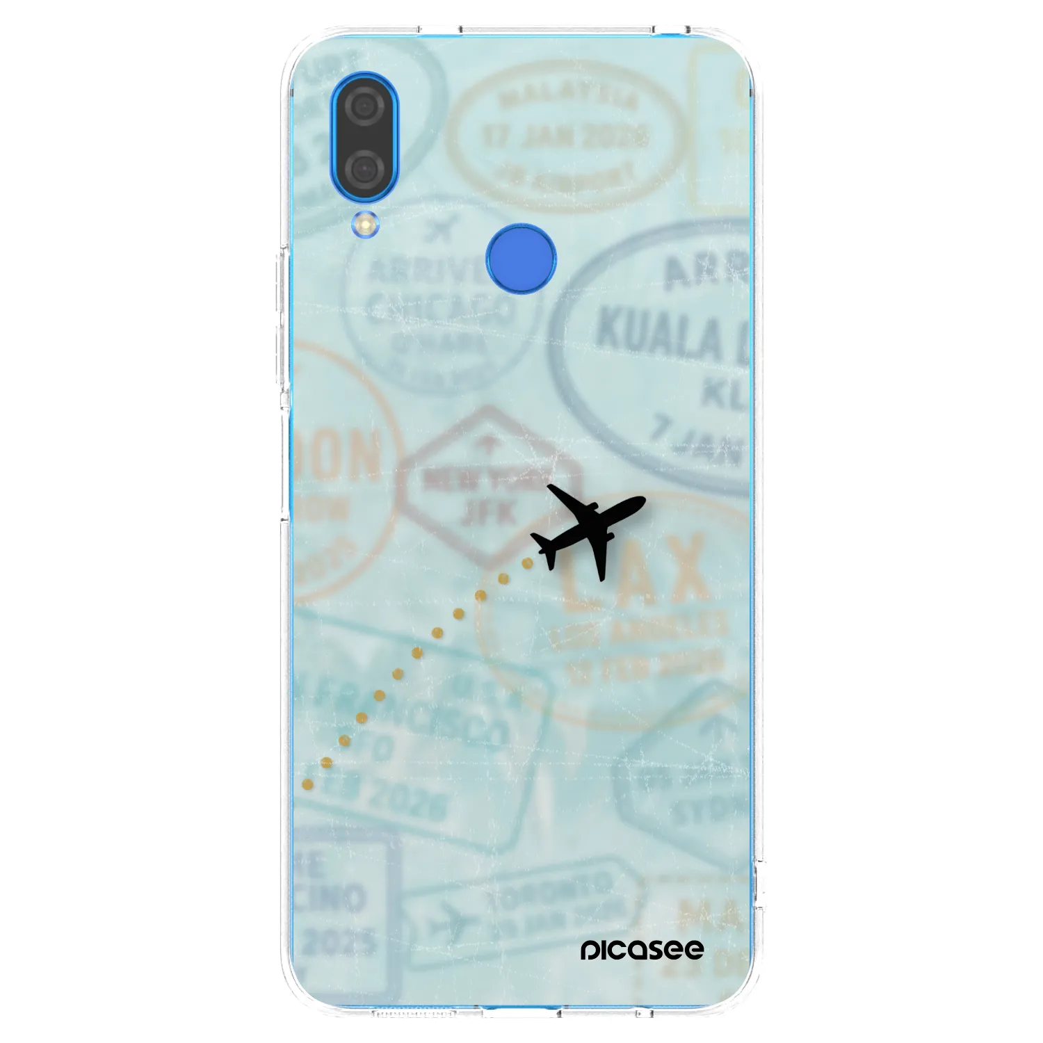 Picasee silikonowe przeźroczyste etui na Huawei Nova 3 - FLIGHT PATH