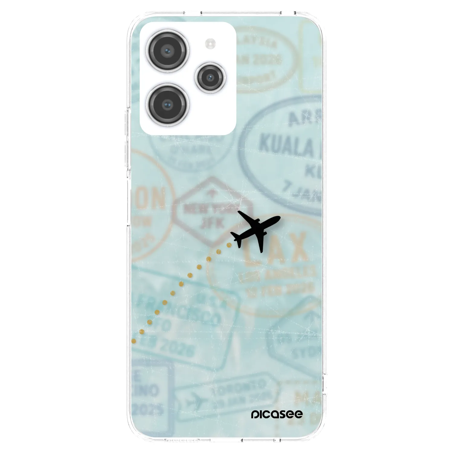 Picasee silikonowe przeźroczyste etui na Xiaomi Redmi 12 4G - FLIGHT PATH