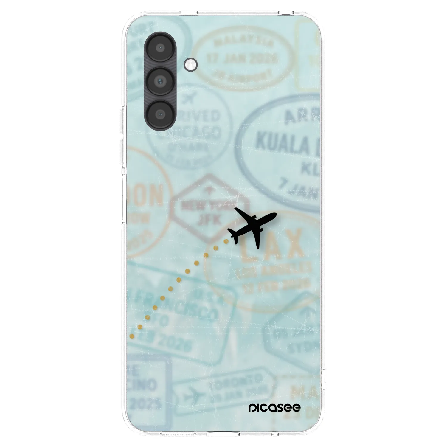Picasee silikonowe przeźroczyste etui na Samsung Galaxy A04s A047F - FLIGHT PATH