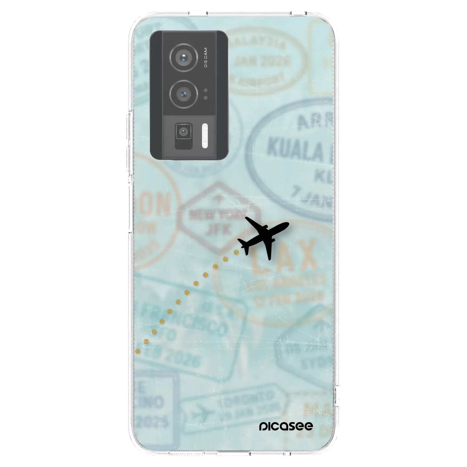 Picasee silikonowe przeźroczyste etui na Xiaomi Poco F5 Pro 5G - FLIGHT PATH