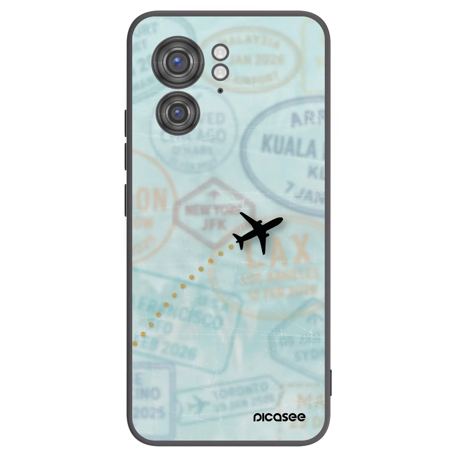 Picasee silikonowe czarne etui na Motorola Edge 40 - FLIGHT PATH